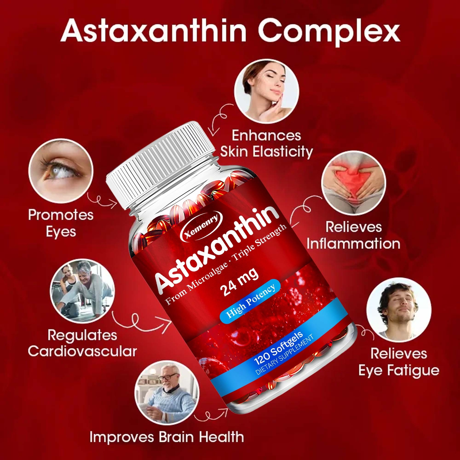 Astaxanthin 24mg – Haematococcus Pluvialis, Cellular Protection, Antioxidant