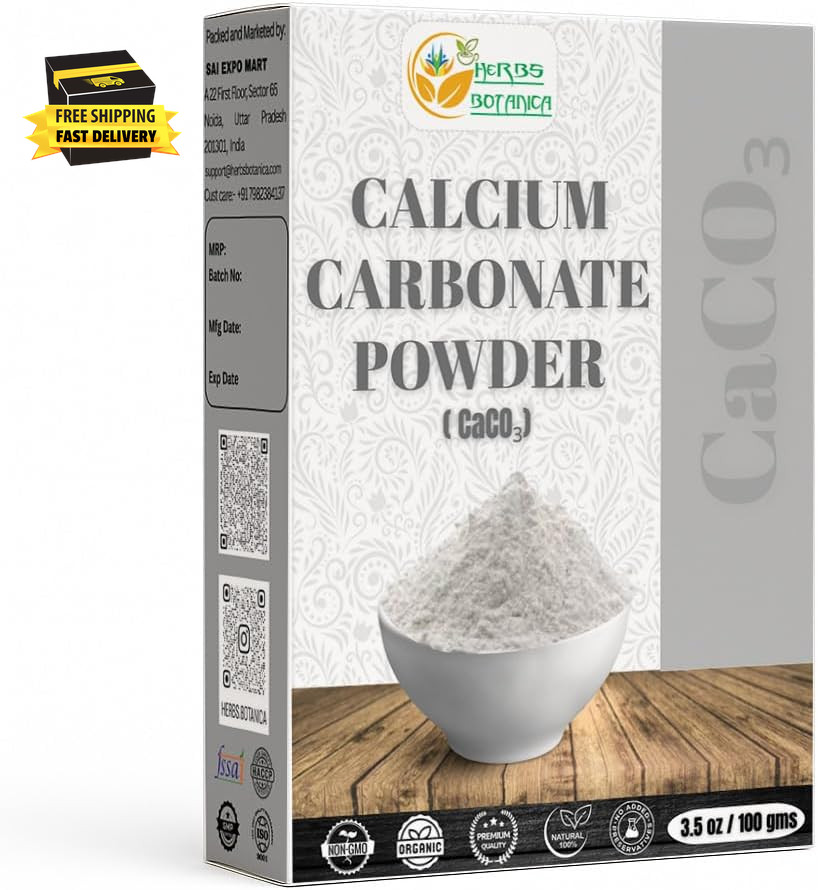 Calcium Carbonate Powder Food Grade Calcium Supplement for Cooking and Baking, A