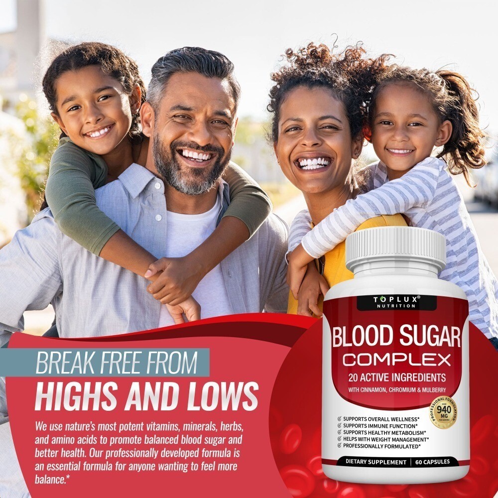 Blood Glucose Complex w/ Cinnamon, Chromium & Mulberry 60 Count Capsules