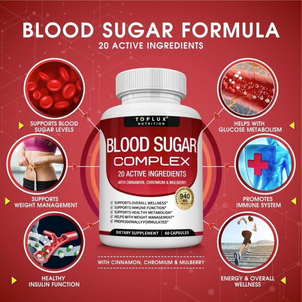 Blood Glucose Complex w/ Cinnamon, Chromium & Mulberry 60 Count Capsules