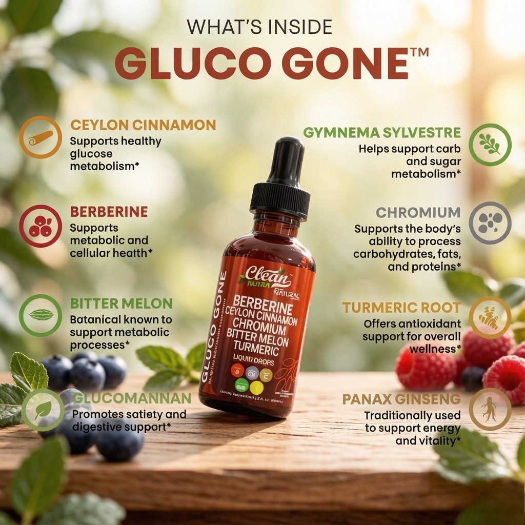 Clean Nutra Berberine & Cinnamon Drops – Liquid Metabolism Support, 2 fl oz