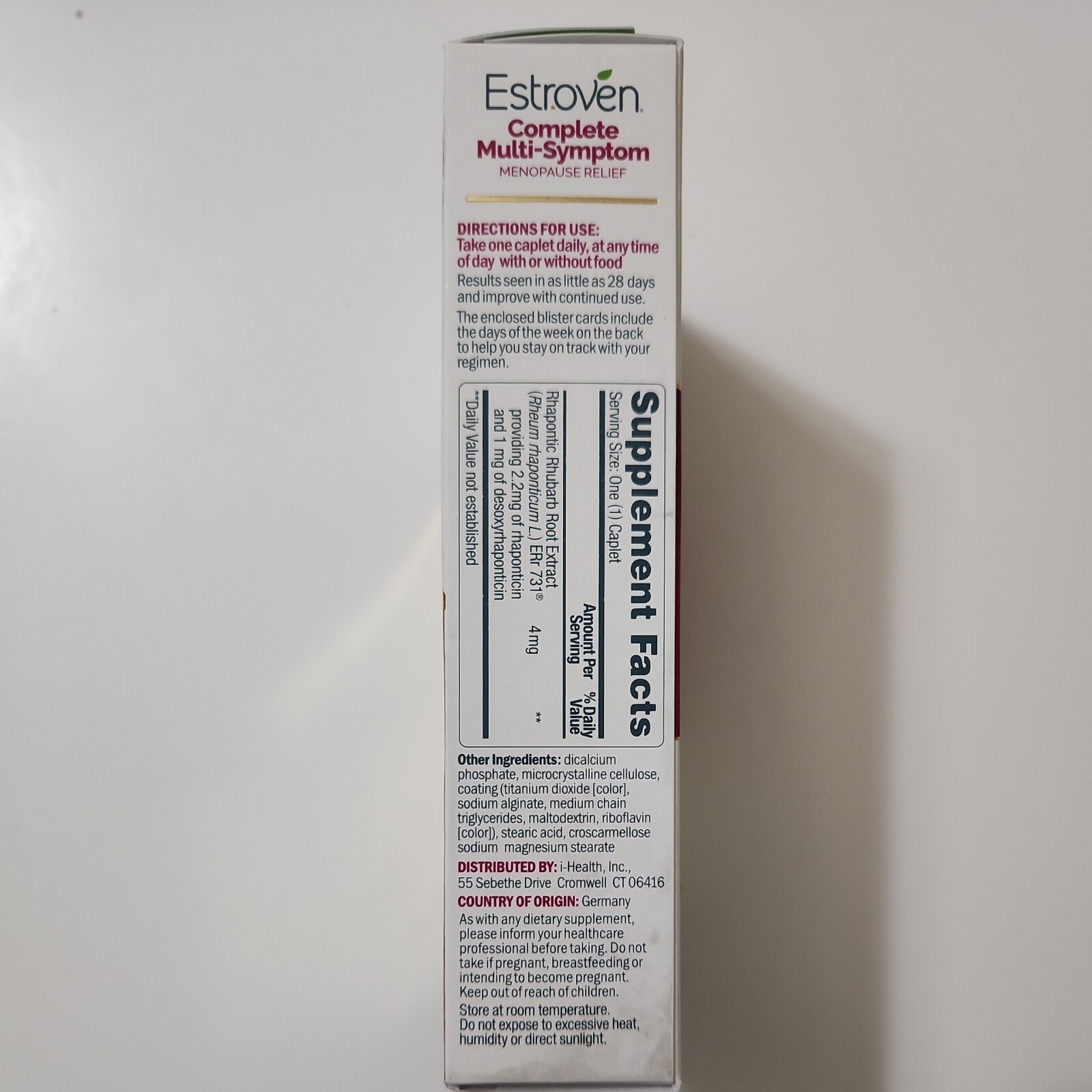 Estroven Complete Menopause Relief 28 Vegetarian Caplets Exp 2025+