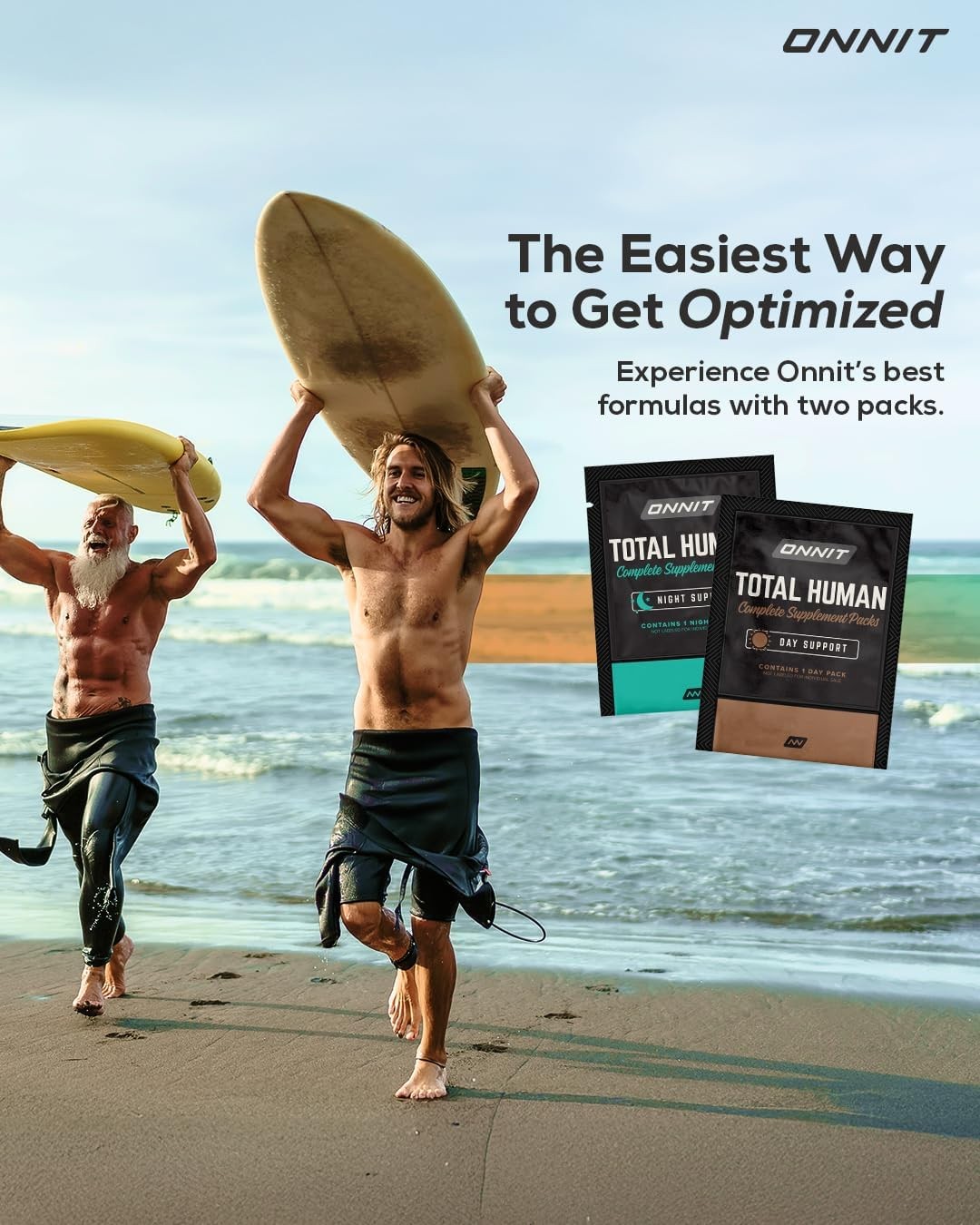 Total Human Day & Night Multivitamin Packs for Men & Women – 30-Day Supply