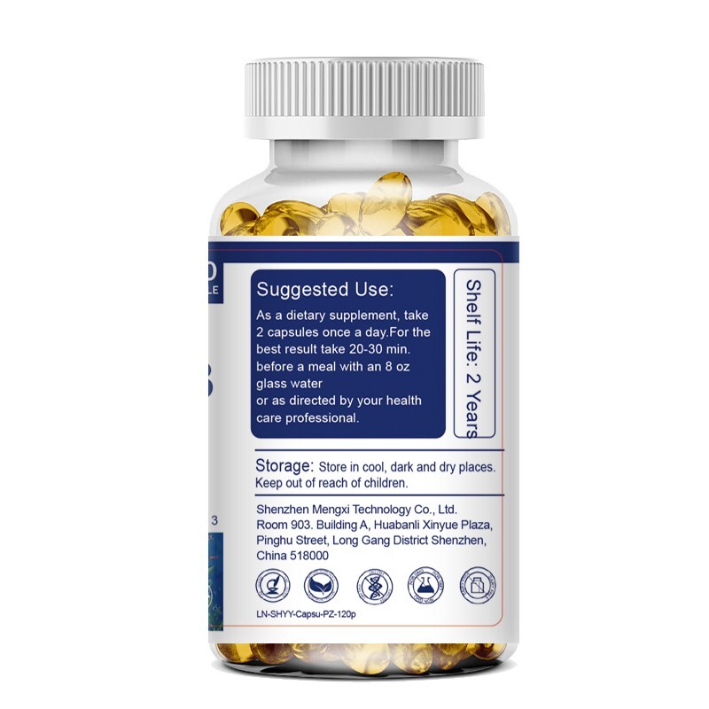 2PACKS Omega 3 Fish Oil Capsules 3x Strength 3600mg EPA & DHA, Highest Potency