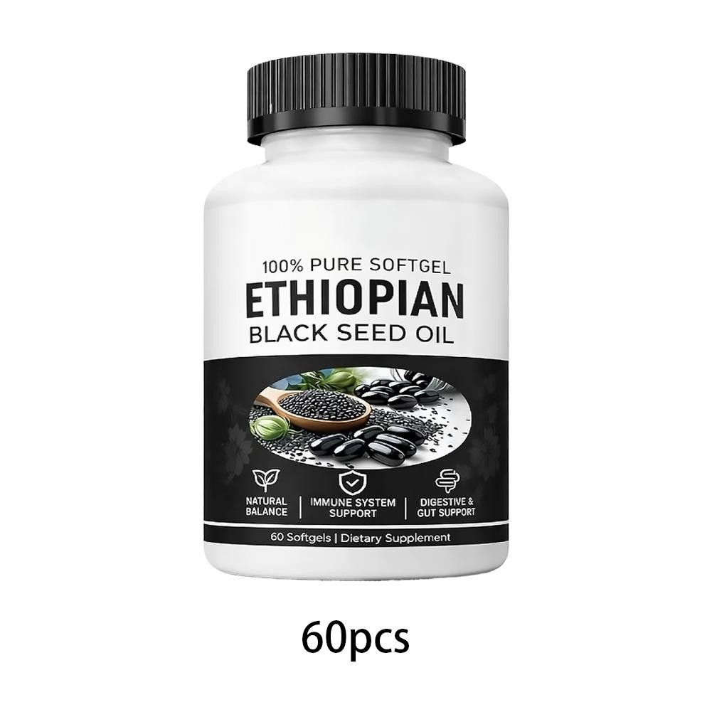 6X Ethiopian H Oil Softgels|4.64%Thymoquinone|Non-Gmo,GlutenFree BlackSeed OT