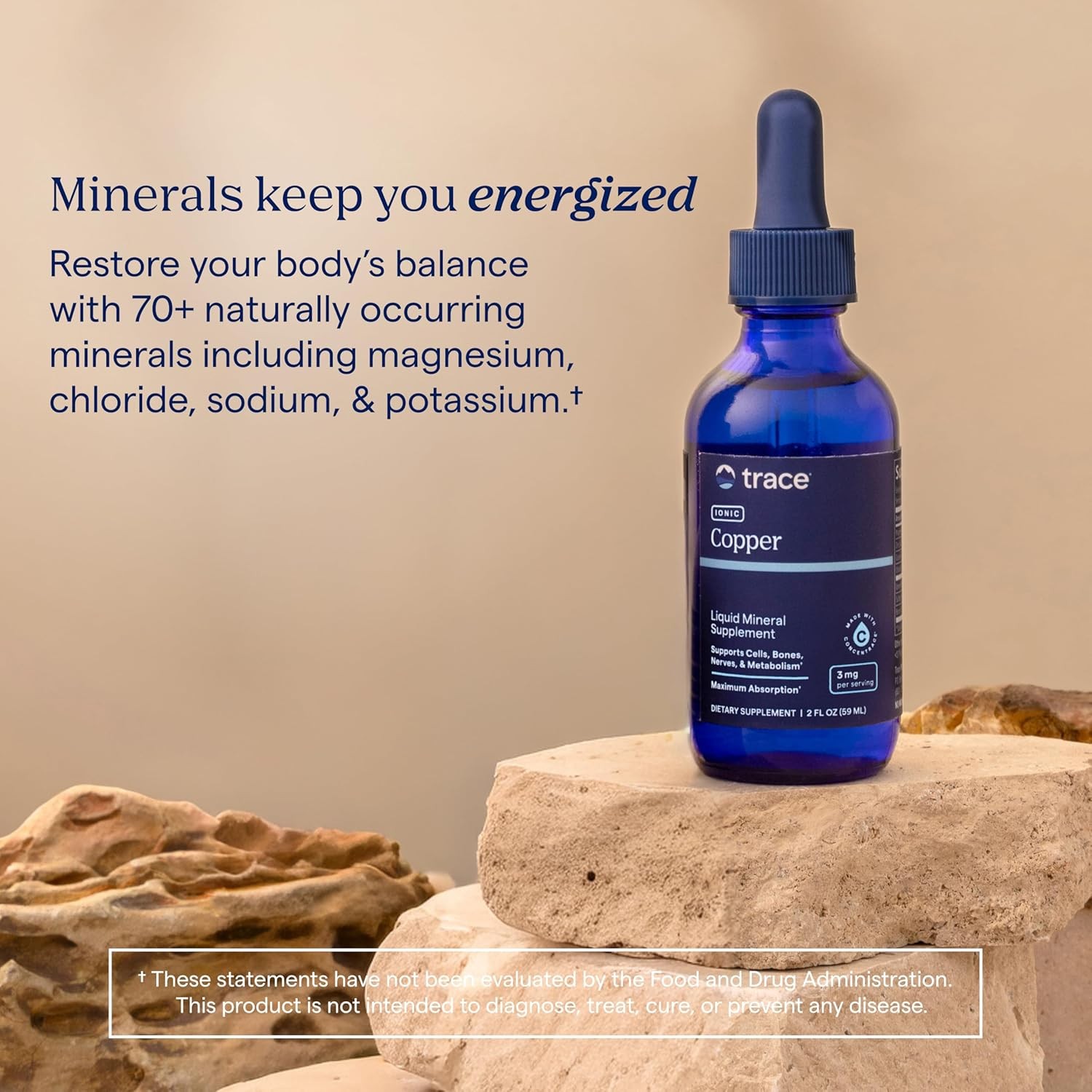 Trace Minerals Ionic Copper – Liquid Copper Supplement for Blood Health – Suppor