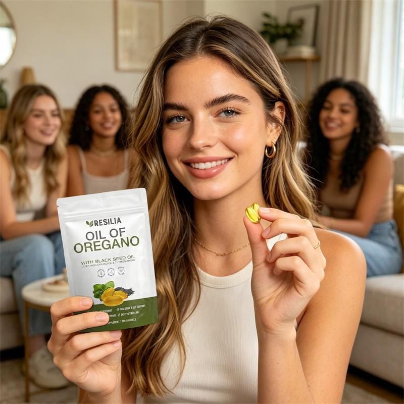 Resilia Oil of Oregano 6000mg with Black Seed Oil Softgels – 60 Capsules