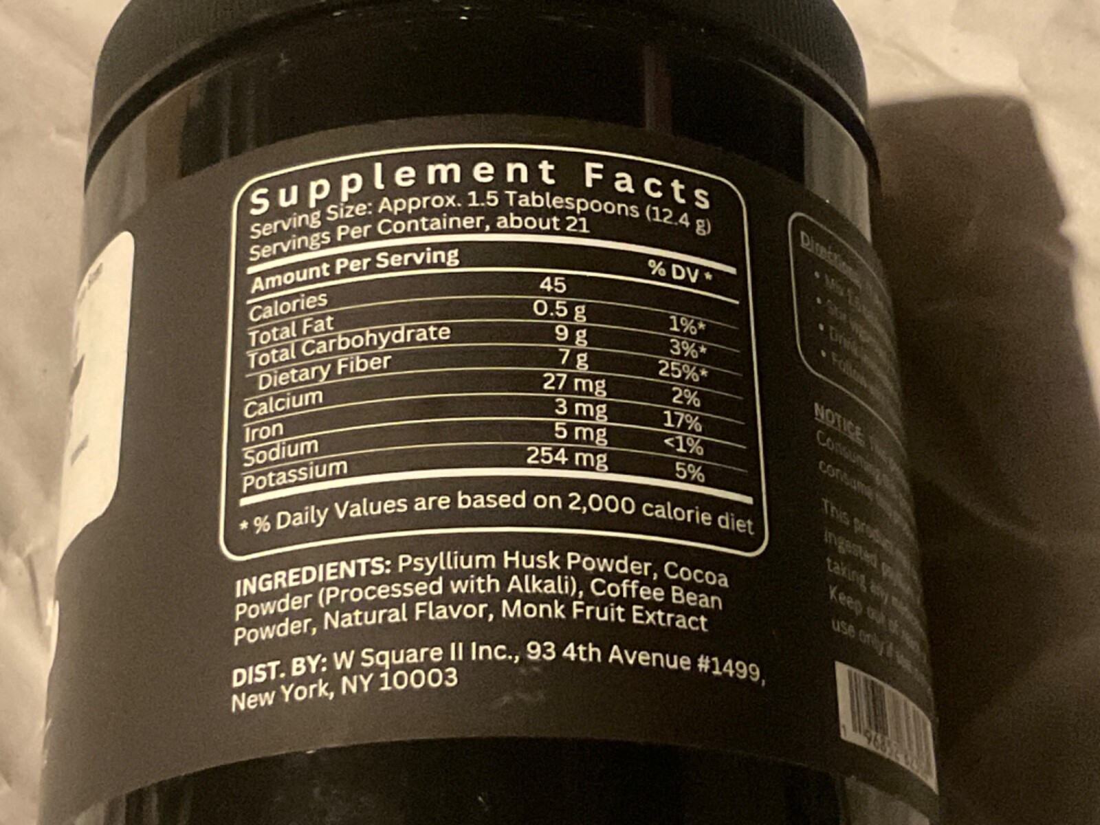 Mr Nell Dietary Fiber Supplement, Premium Prebiotic Blend, Mocha Latte 01/2025