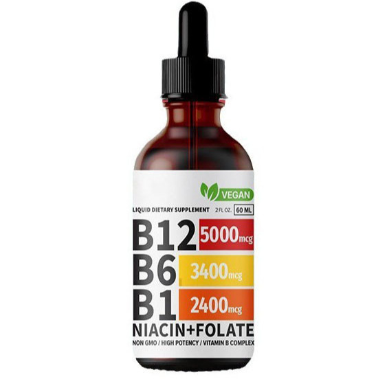 3/1PCS Vitamin B12 and B6 Liquid Drops, B12 Sublingual Vitamin B Complex
