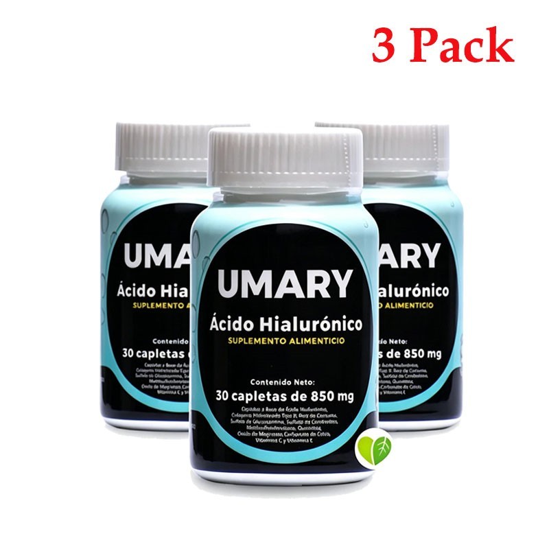 3 bottles Hyaluronic Acid 30 Capsules 850mg Daily Health Supplement New–
