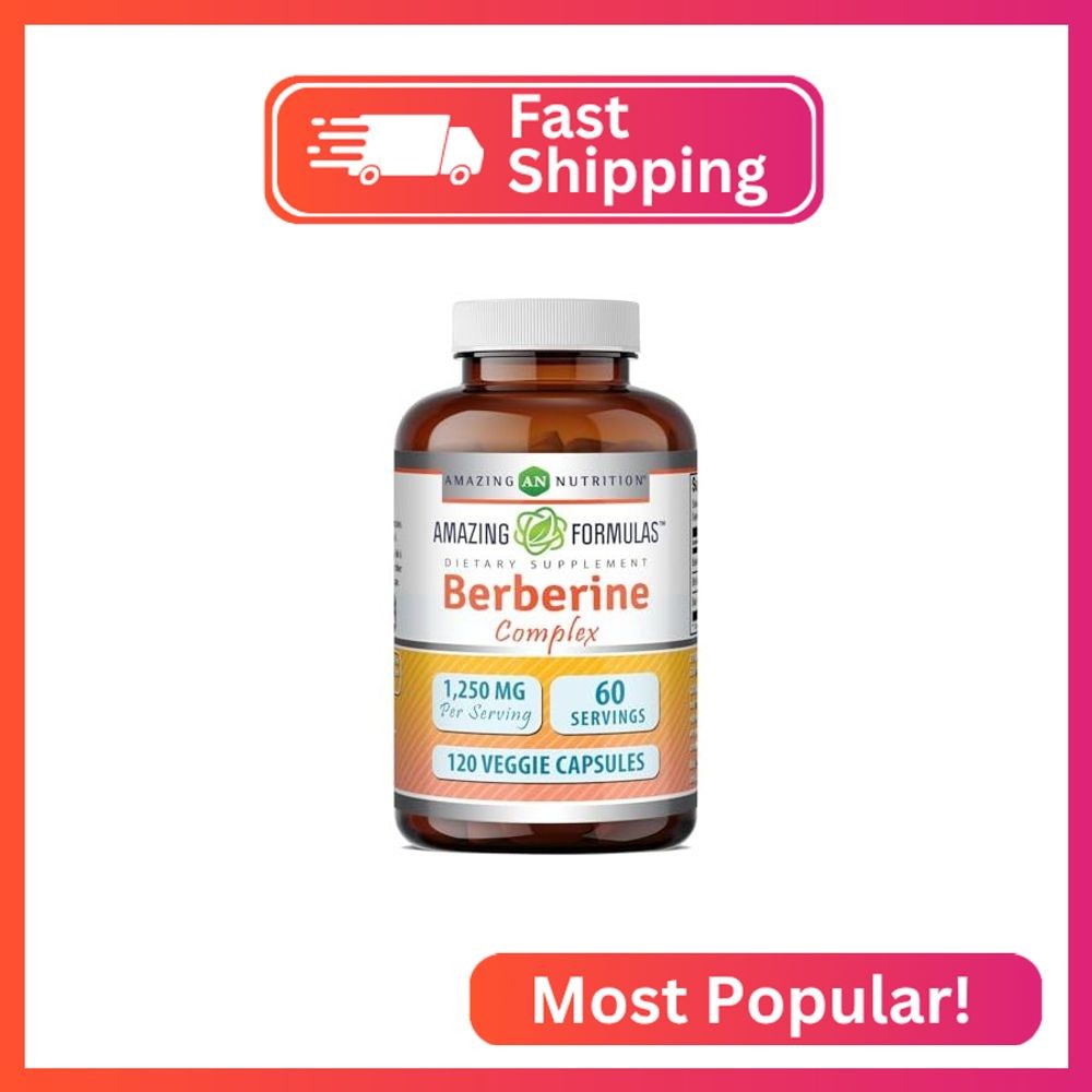 Amazing Formulas Berberine with Bitter Melon & Banaba Extract Complex | 1250 Mg