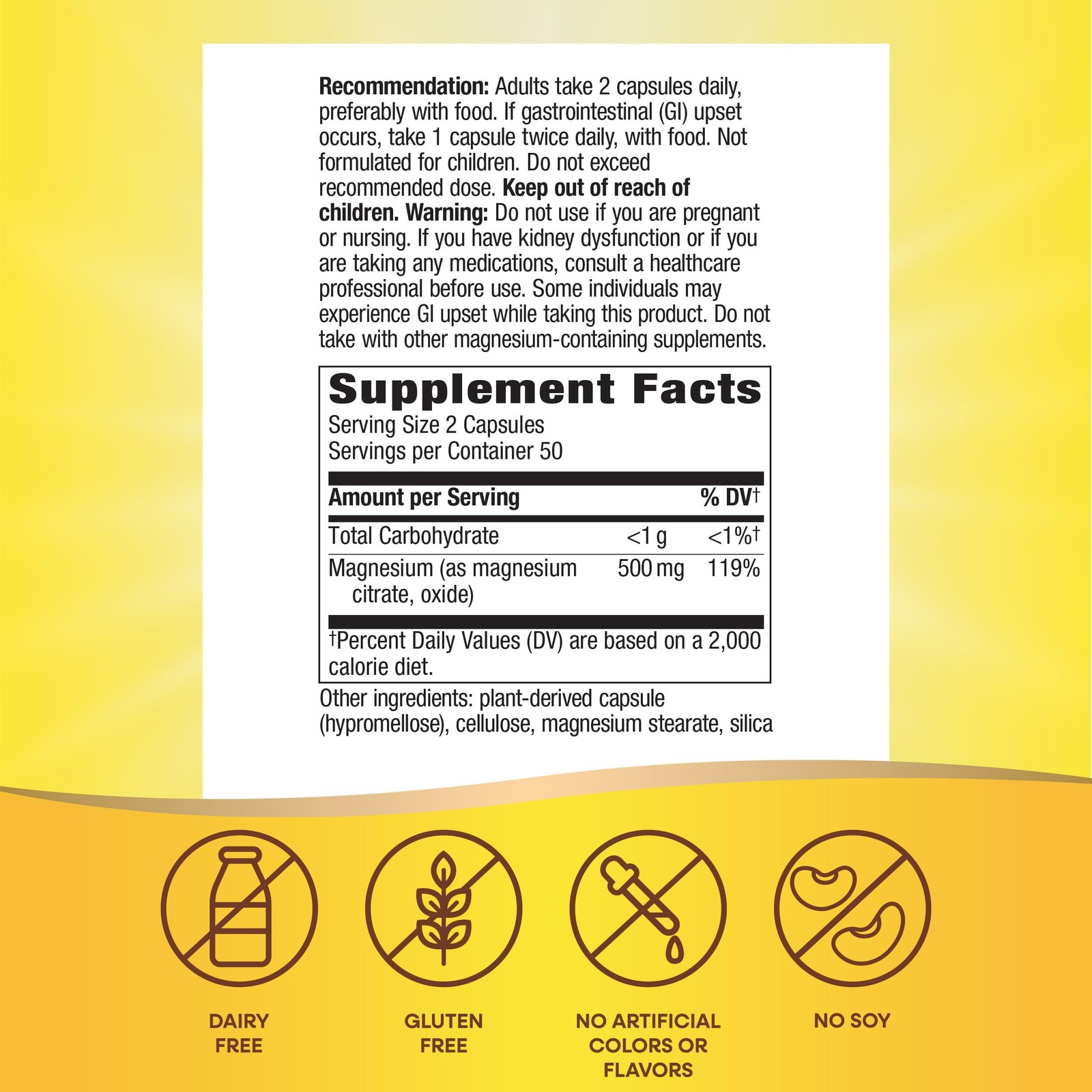 Nature’s Way Magnesium Complex, Supports Muscle 100 Count (Pack of 1)
