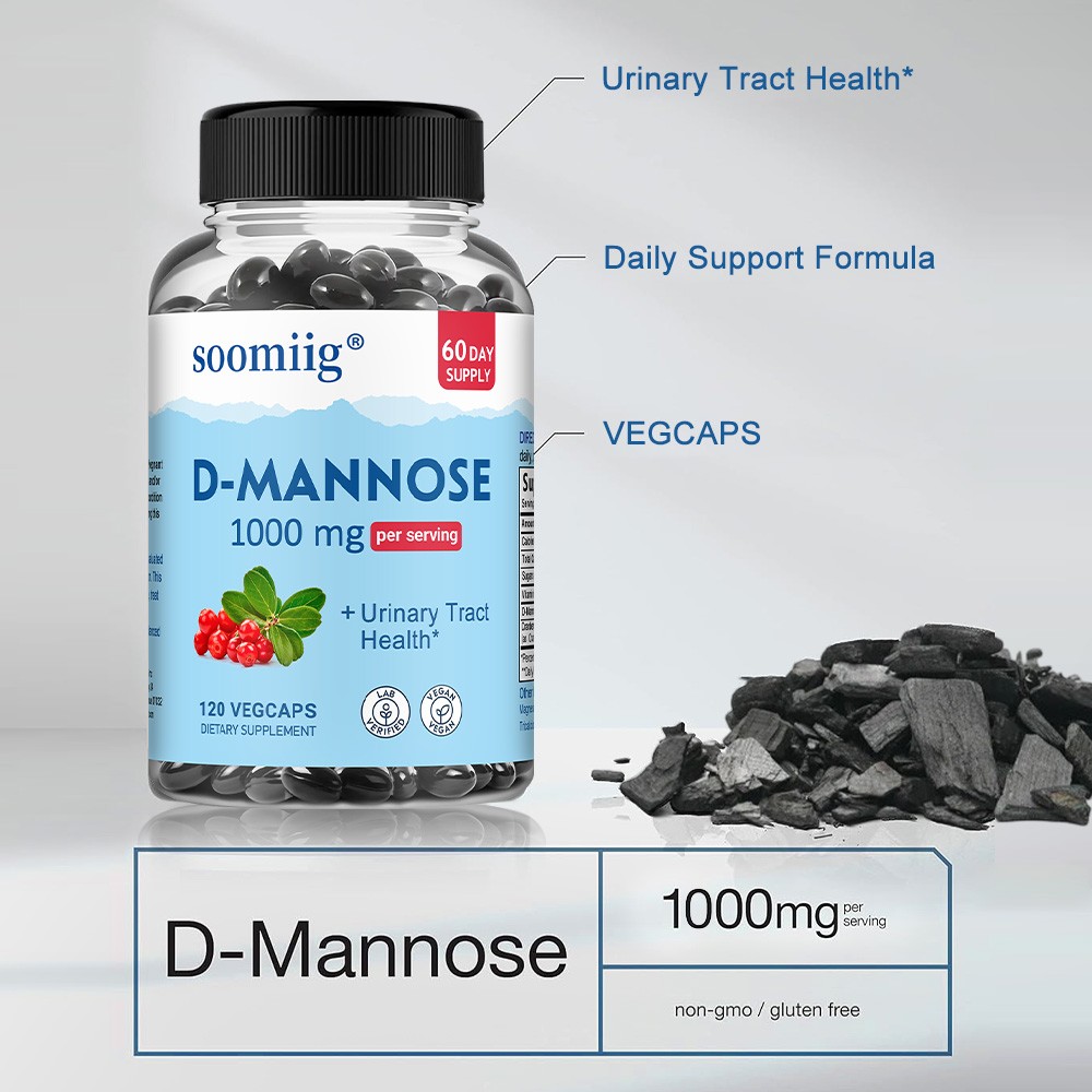 D-Mannose – 30/60/120 Capsules – 1000mg – for Kidney Function – Vegan