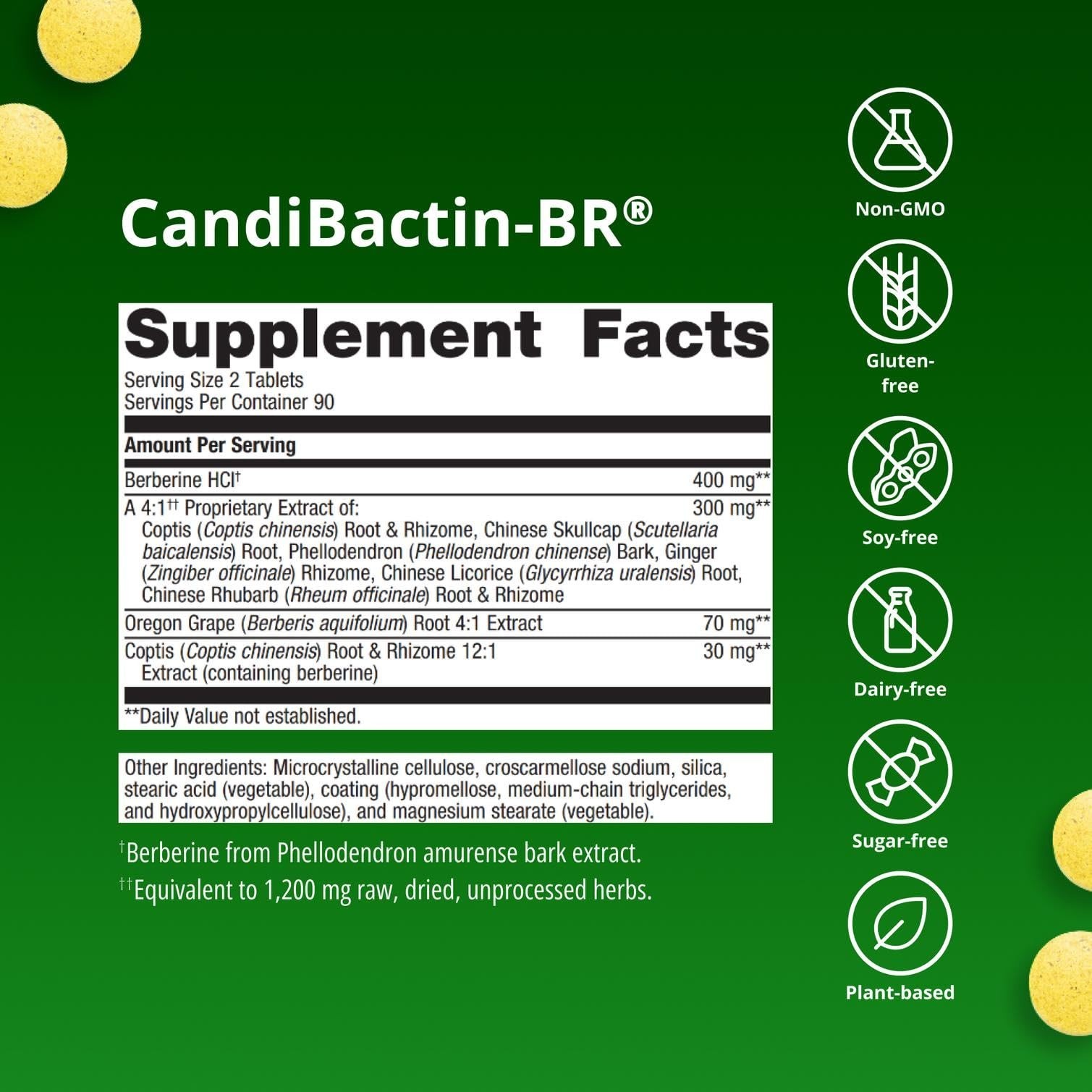 Concentrated Berberine 400mg – Intestinal Support, Gut Health & Microbial Balanc