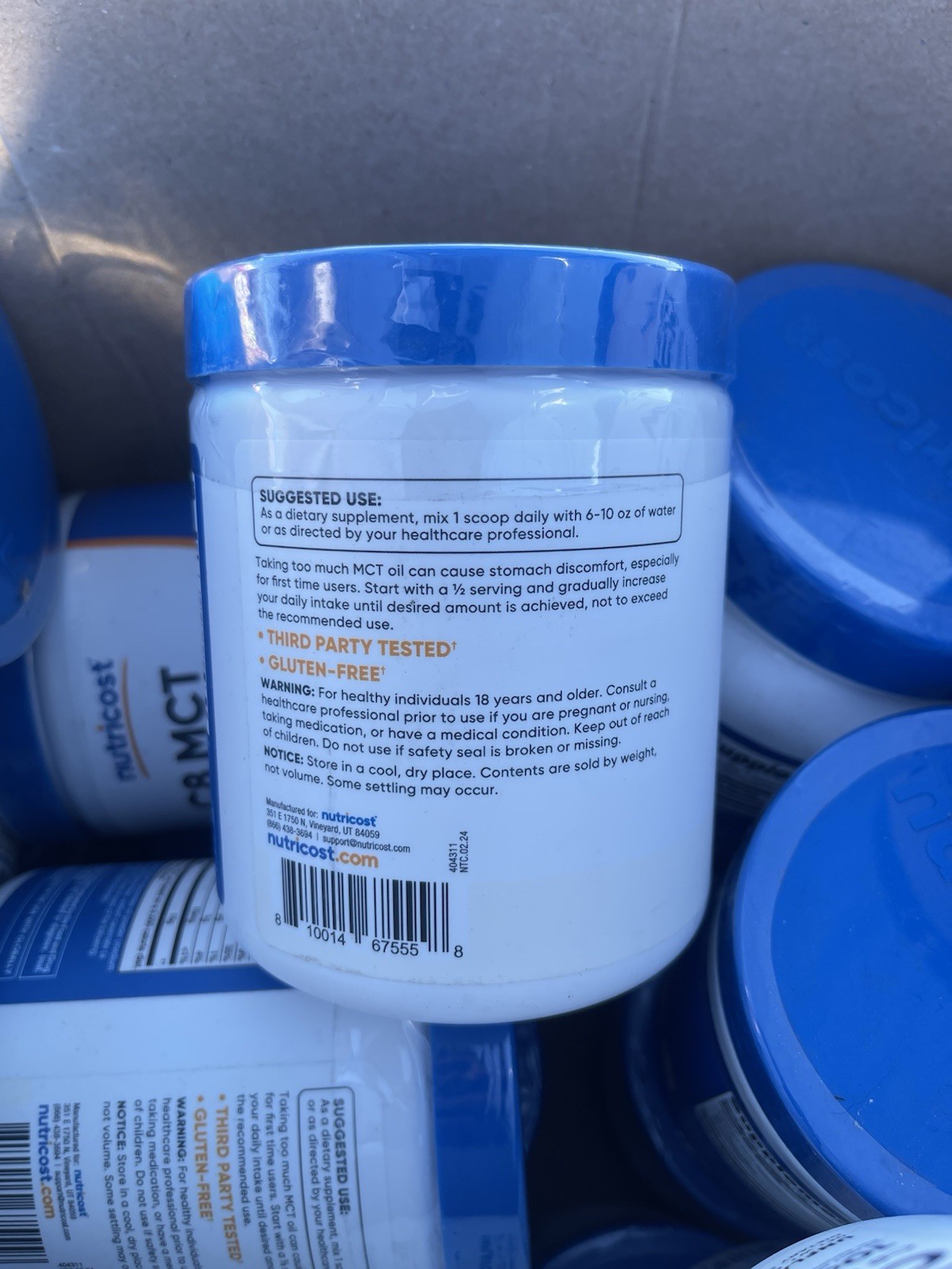Nutricost C8 MCT Oil Powder 0.5LB – 95% C8 MCT Oil Powder EXPIRES 02/2027