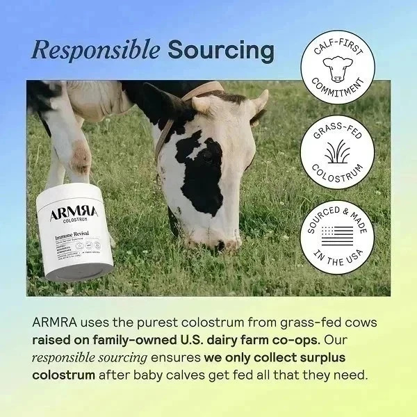 2 BOTTLES—ARMRA Colostrum Superfood Grass-Fed Immune Fitness Brain Benefits