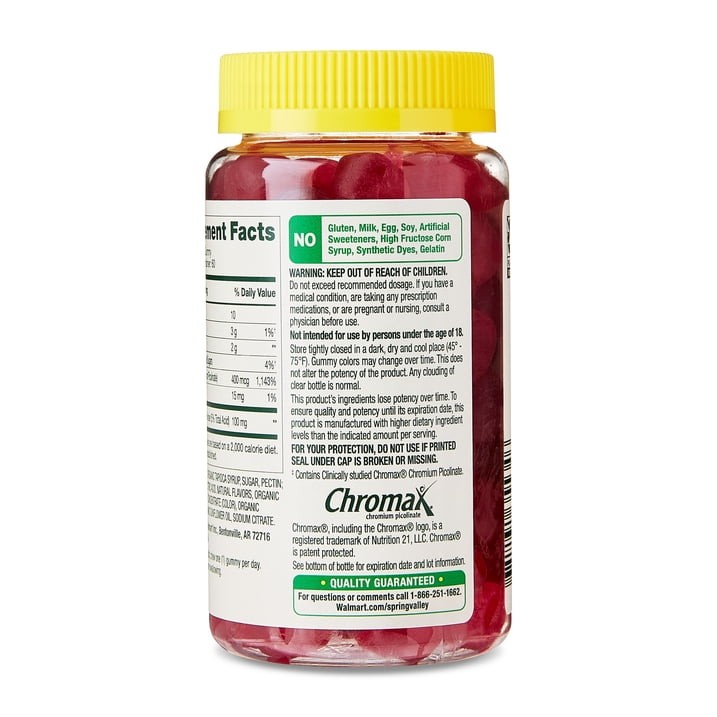 Spring Valley Weight Management Gummies Chromium Picolinate 400mcg 60 Count