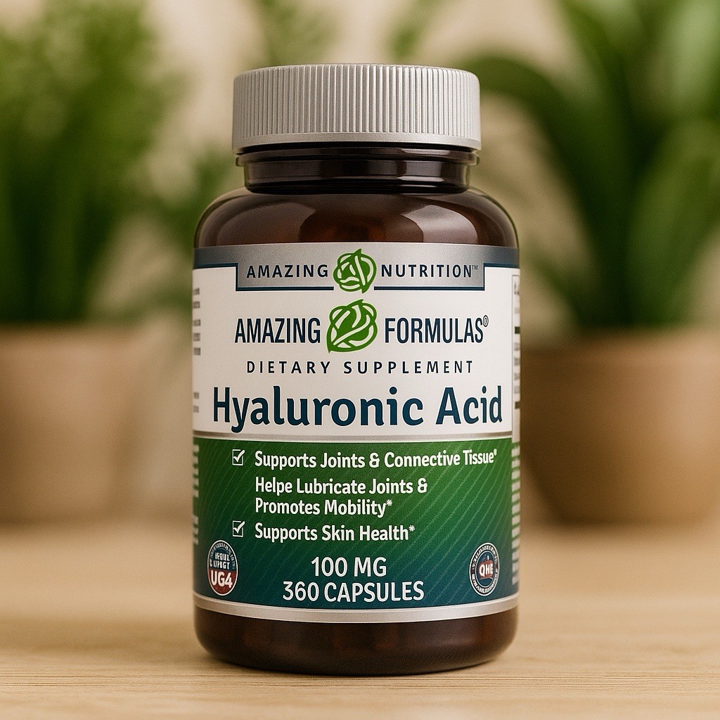 Amazing Formulas Hyaluronic Acid 100 mg 360 Caps Exp 03/2025
