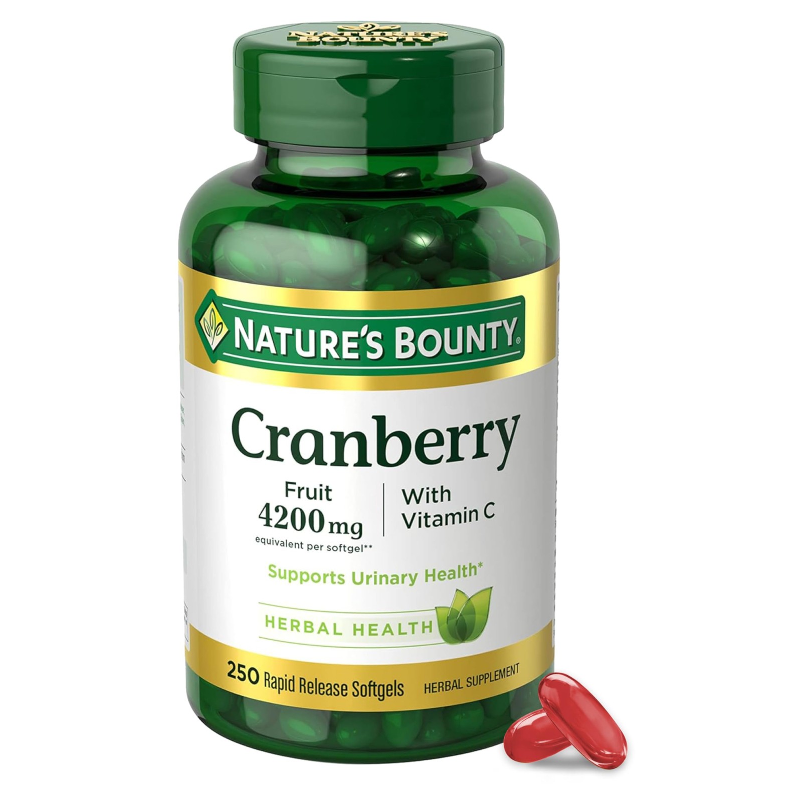 Nature’s Bounty Cranberry Pills for Women Urinary Tract 250 Count (Pack of 1)