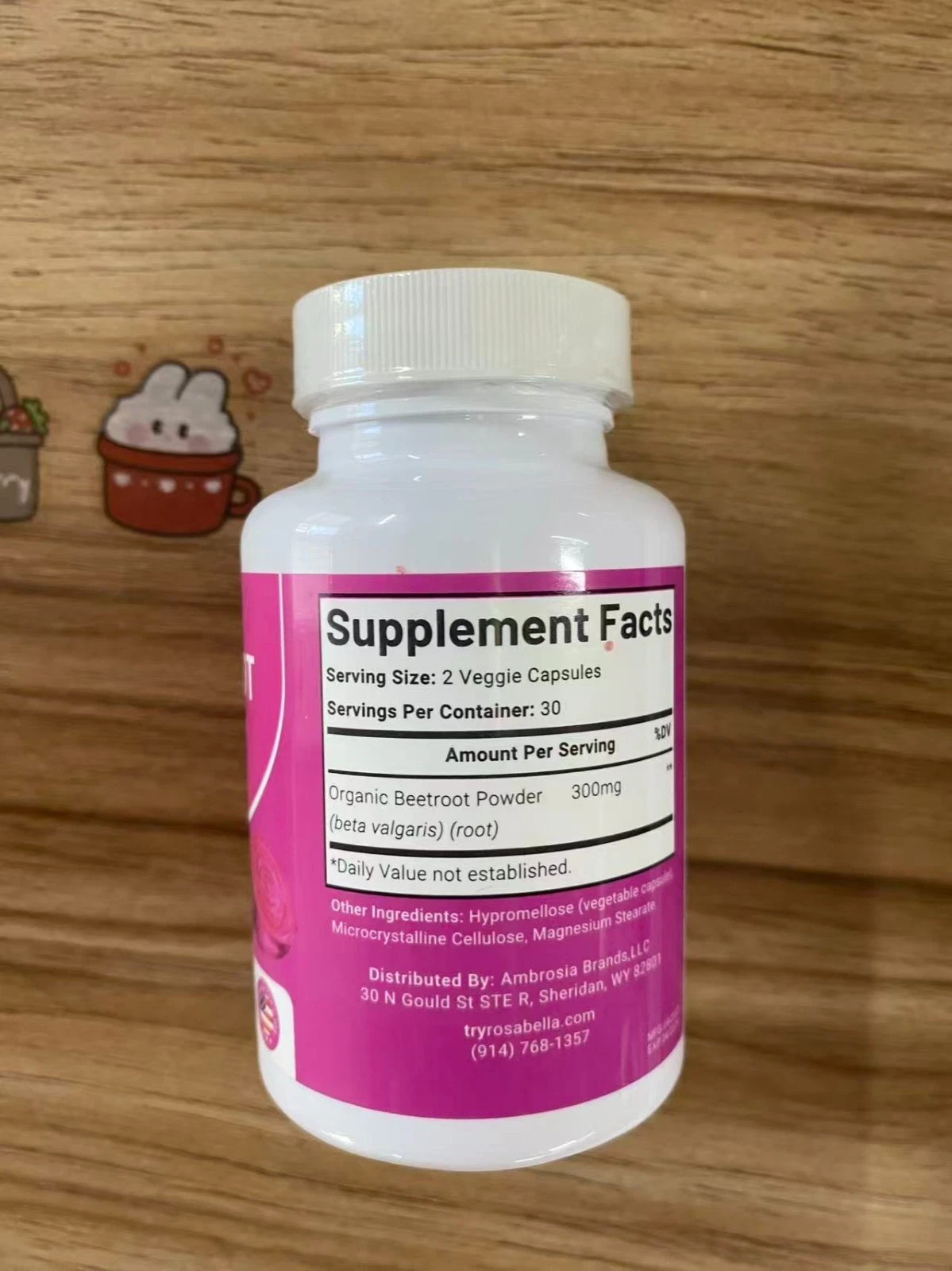 3X Rosabella Organic Beet Root 60 Capsules Natural Energy Boost Blood Pressure