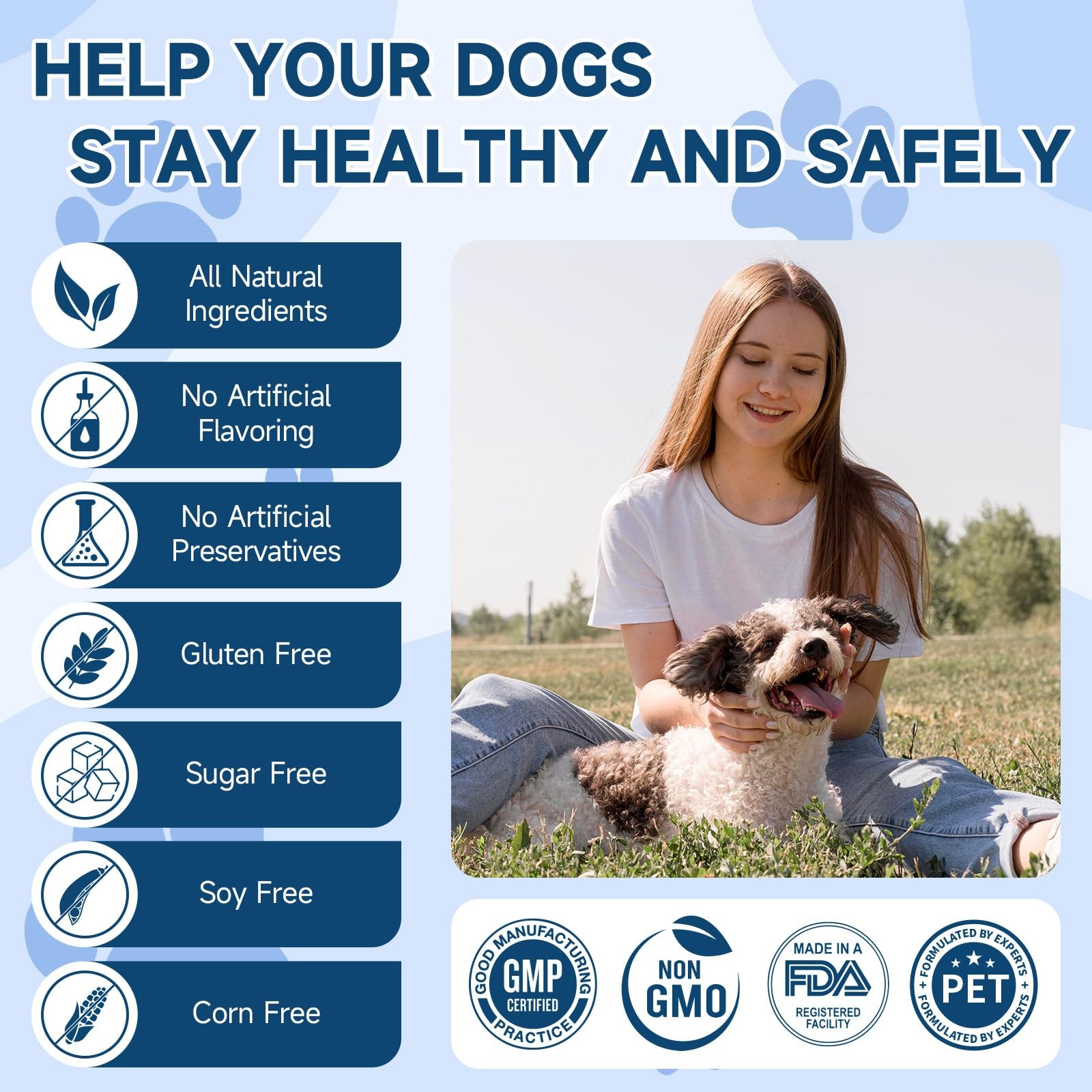 Woyamay Dog Probiotic for Dogs, 200 Soft Treats Probiotics Brown