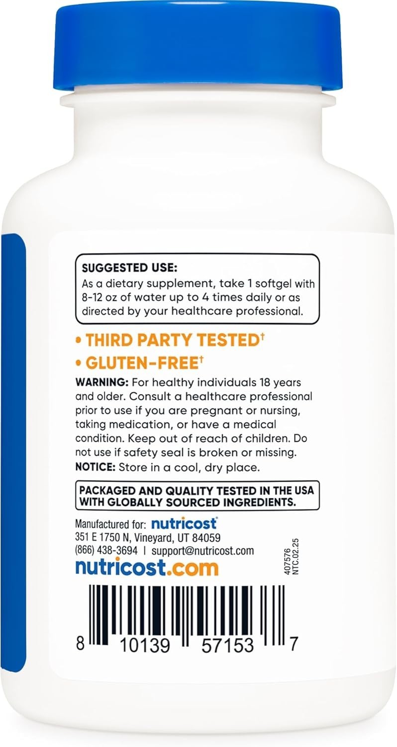 240 Count Garlic 1000mg Softgels – Easy to Swallow, Odor-Free Wellness Boost