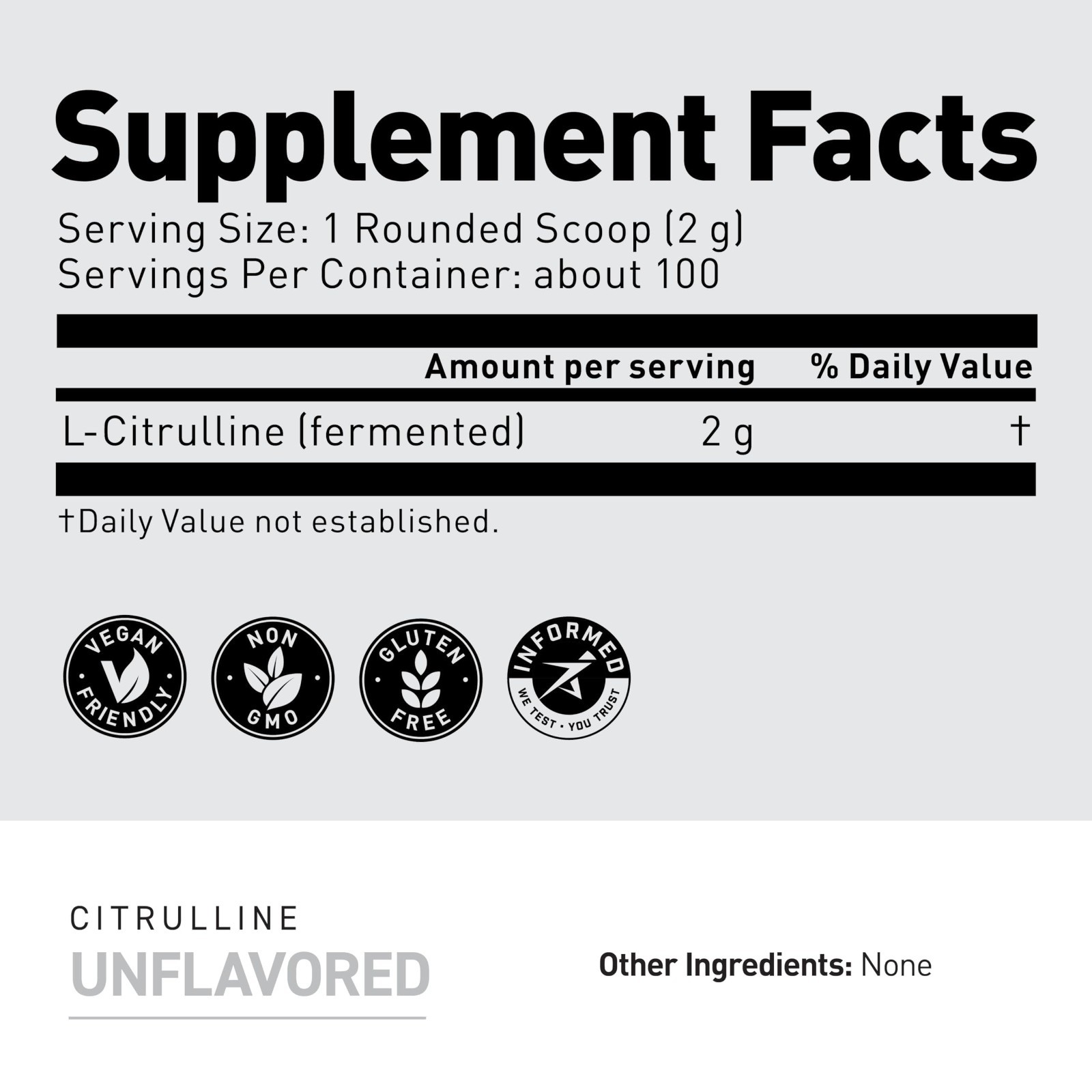 L-Citrulline Powder Unflavored | Nitric Oxide Booster | Muscle Pumps & Vasculari