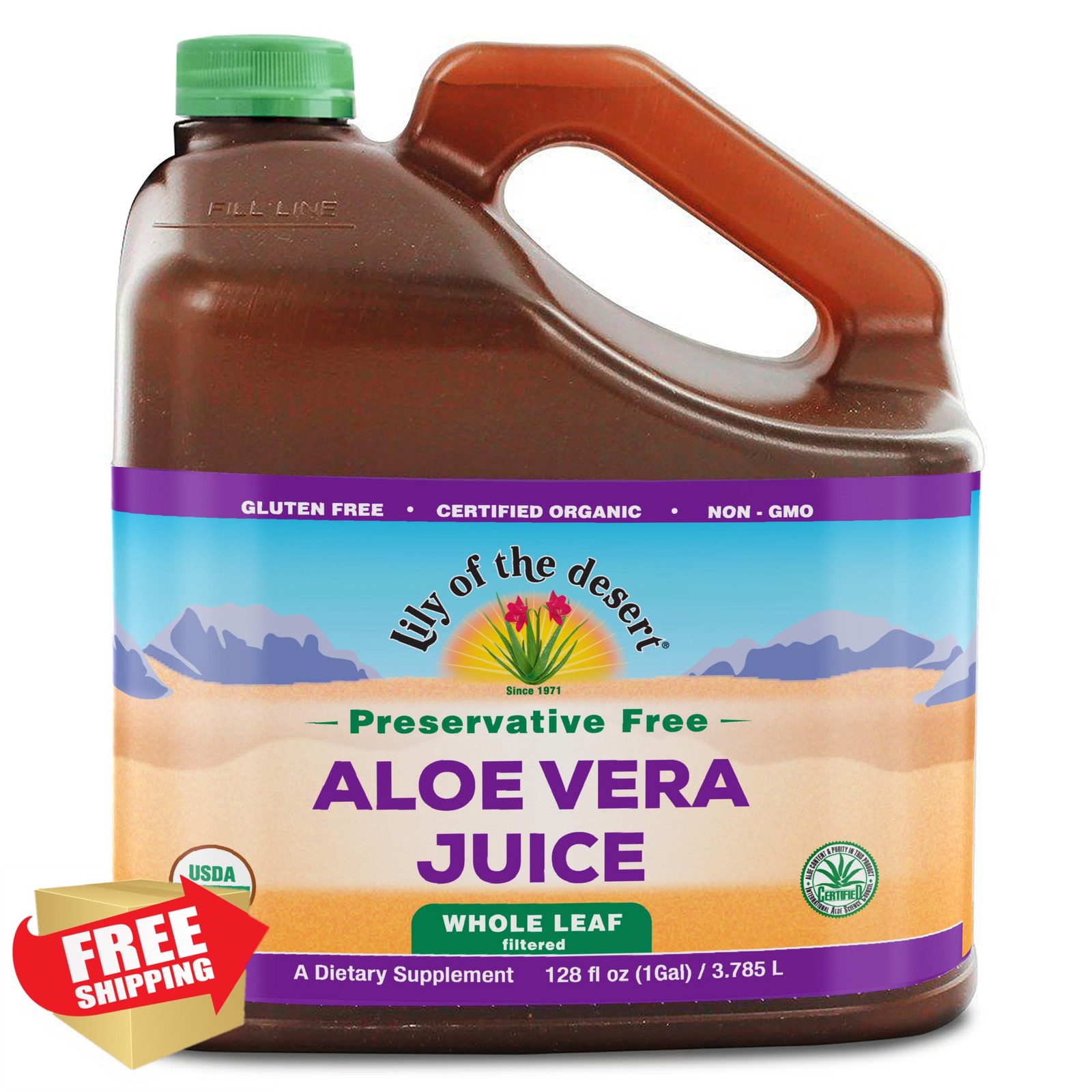 Lily of the Desert Aloe Vera Juice Preservative Free, Whole Leaf Filtered Alo…
