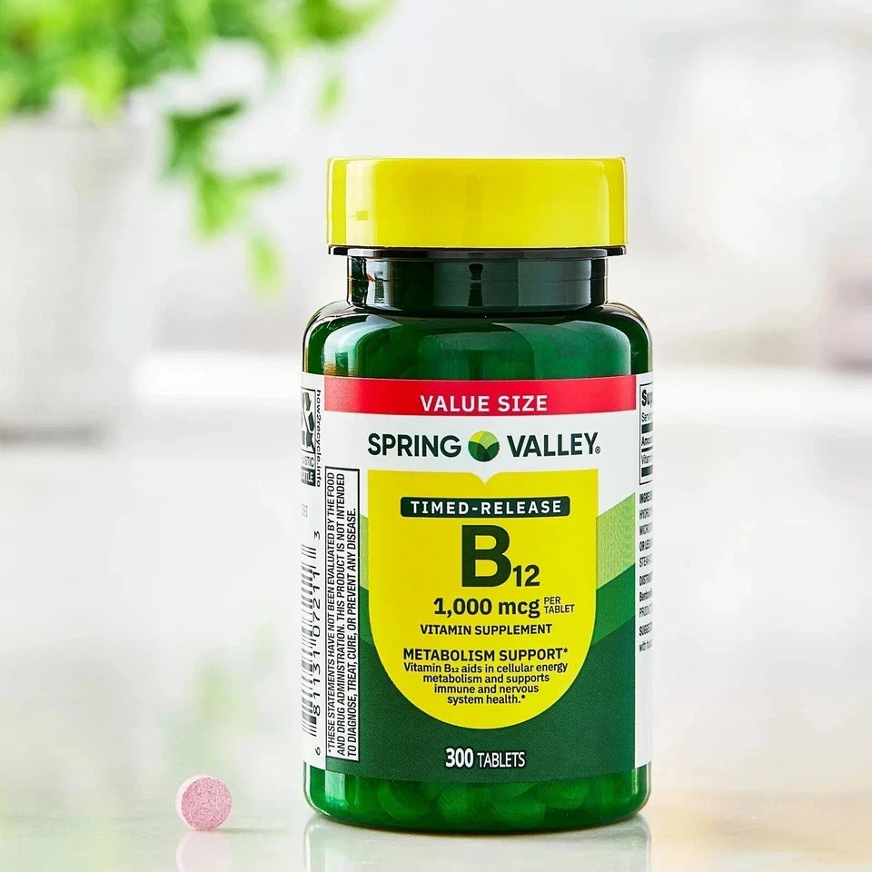 Spring Valley Vitamin B12 1000 Mcg Timed Release Tablets, 300 Count ( 1 PACK )