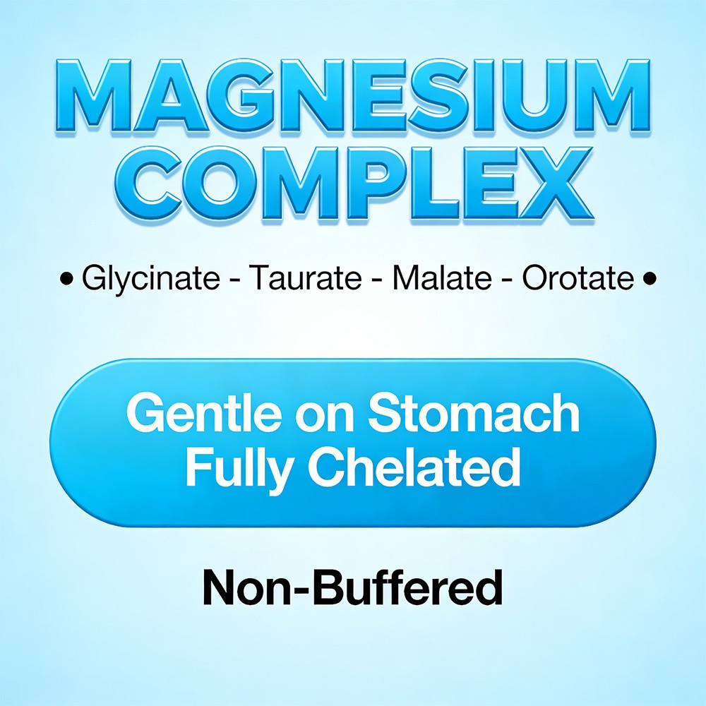 Magnesium Complex With Vitamin B6 For Absorption Support Vegan 30/60/120Capsules