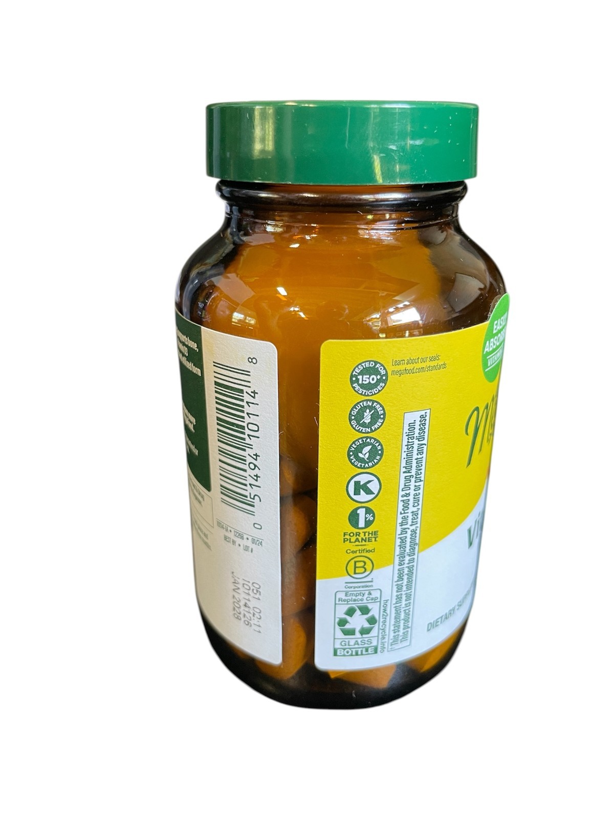 Sealed – MegaFood Vitamin D3 (25 mcg) Gluten-Free, Non-GMO, Kosher – 60 tablets