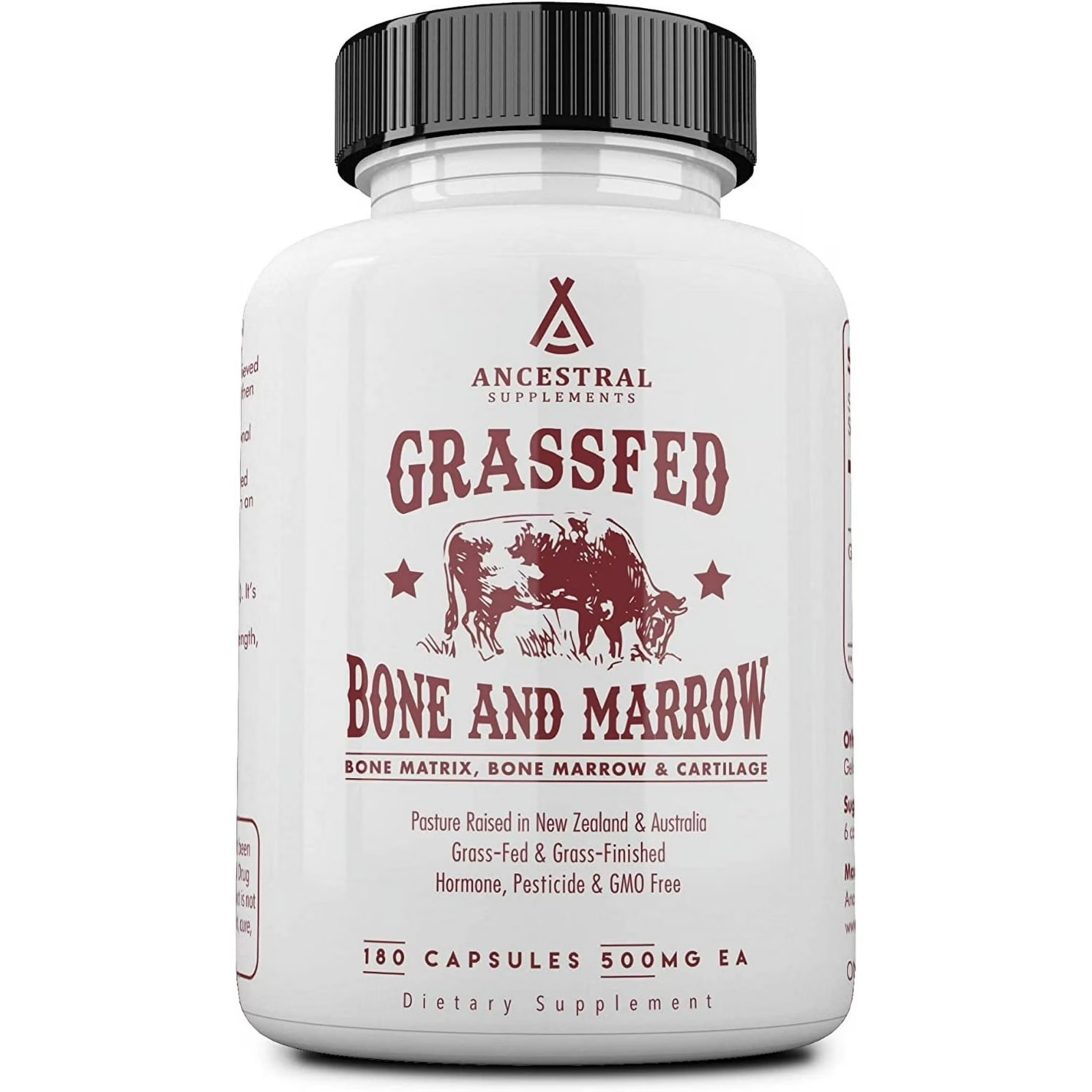 Ancestral Supplements Grass Fed Bone Marrow – 180 Capsules – New – Free SHIPPING
