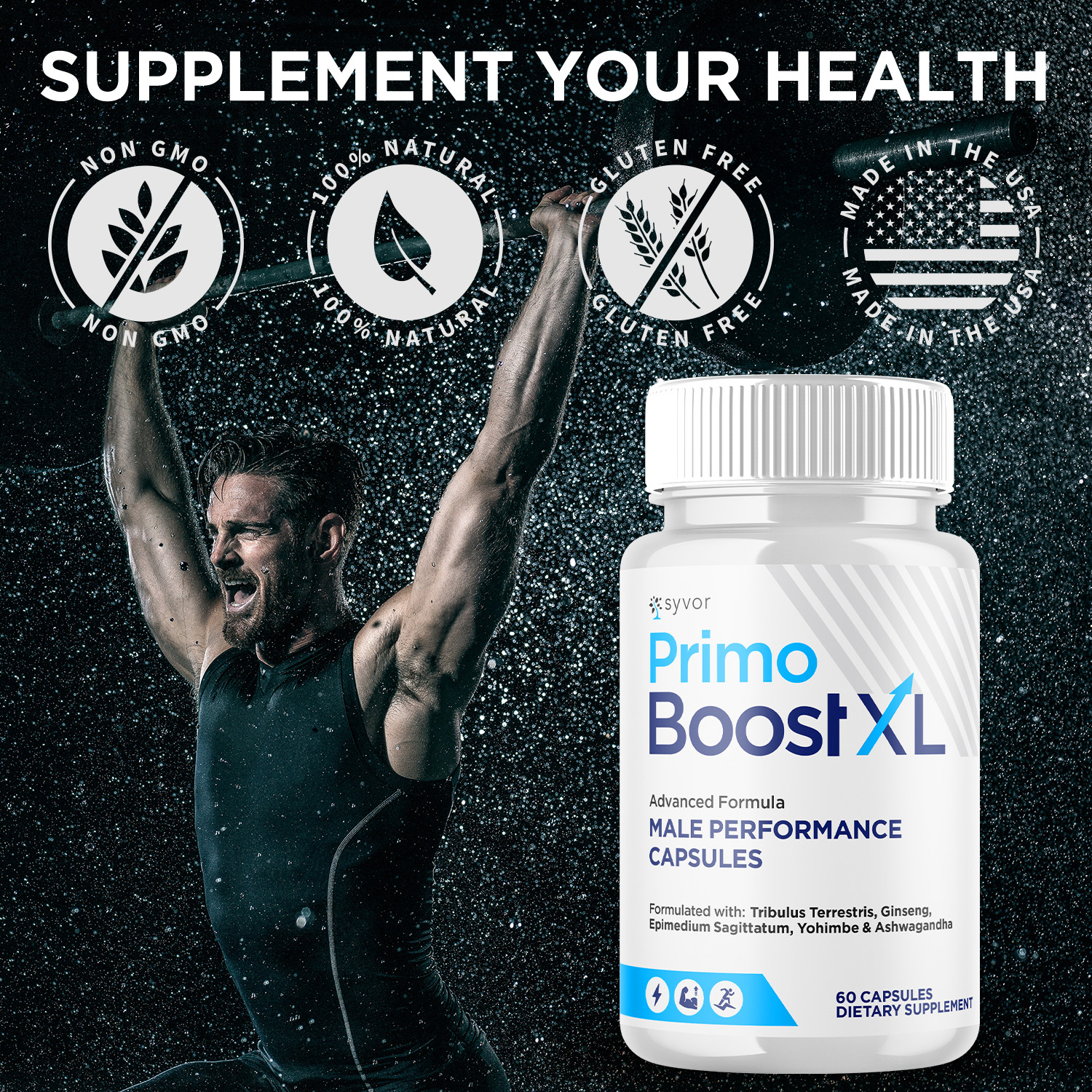 (1 Pack) Primo Boost XL Advanced Male Pills PrimoBoost XL Supplement 60 Capsules
