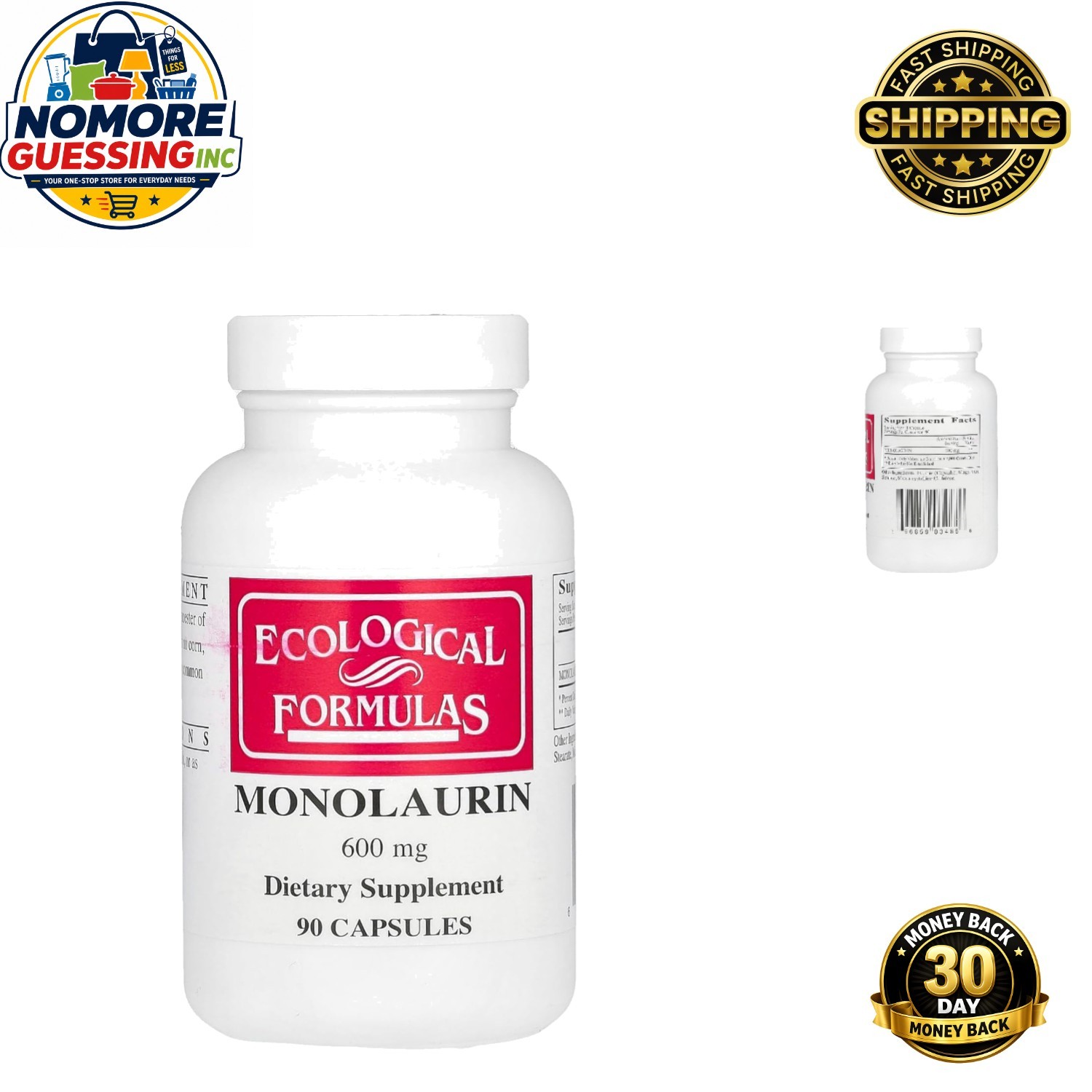 Monolaurin 600 mg – Trusted Immune Support in Convenient 90 Count Capsules