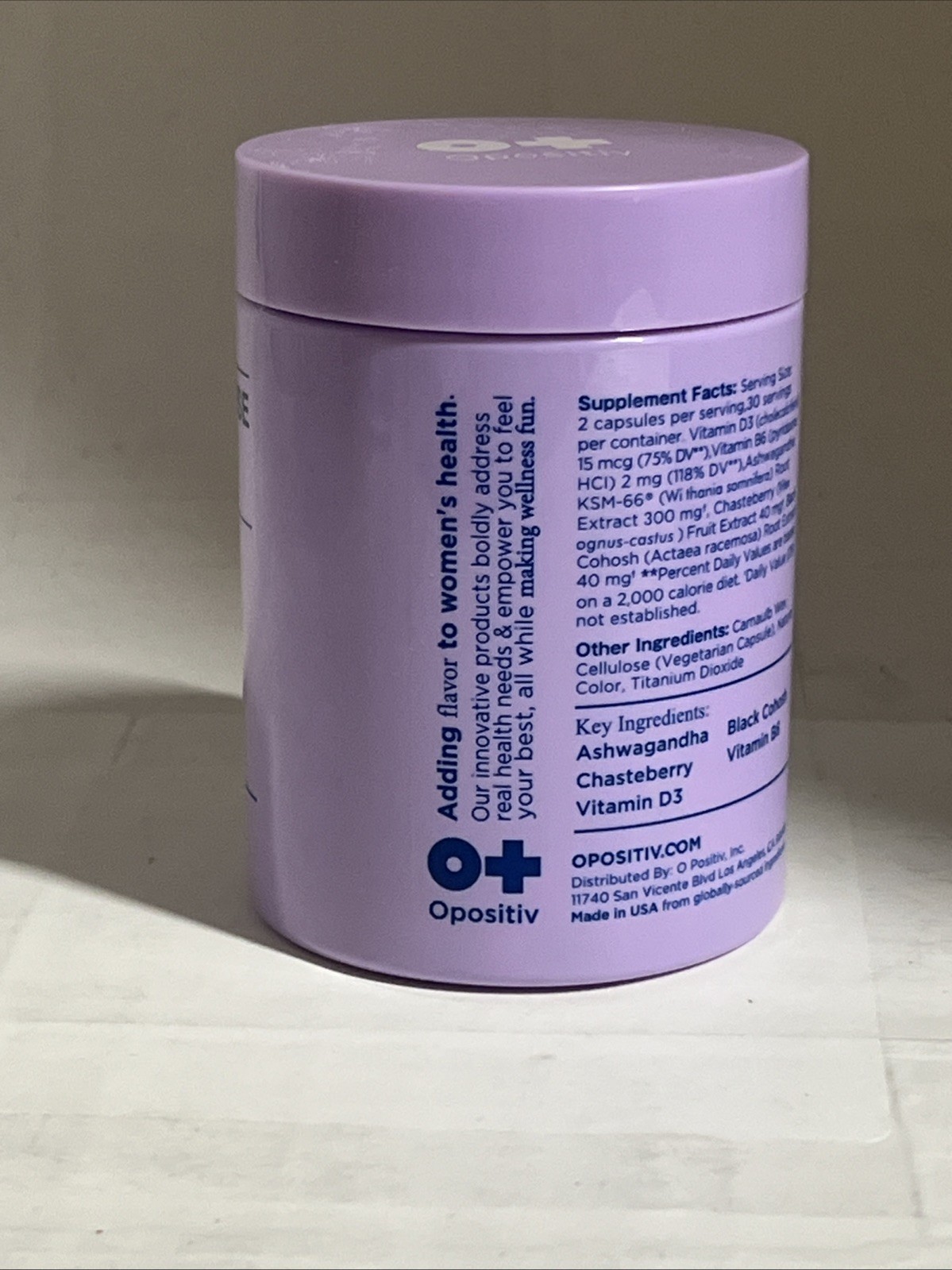 O Positiv MENO Vitamins for Menopause 60 VegCaps Exp 04/27