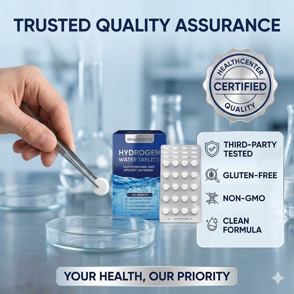 100ct Molecular Hydrogen H2 Tablets Fast Dissolve Magnesium Energy