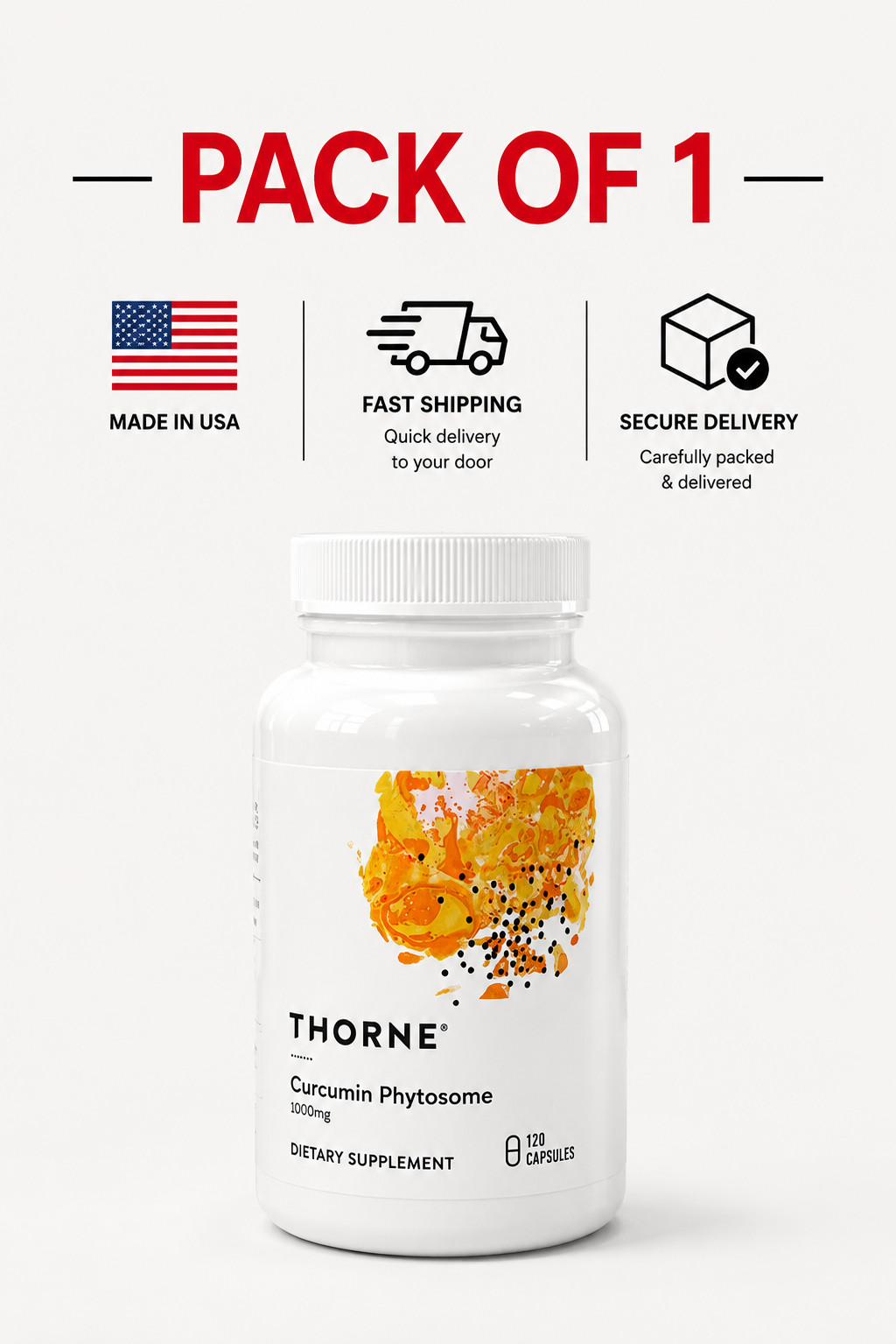 Sealed Thorne Curcumin Phytosome 1000 Mg Supplement, 120 Caps Exp 12/27