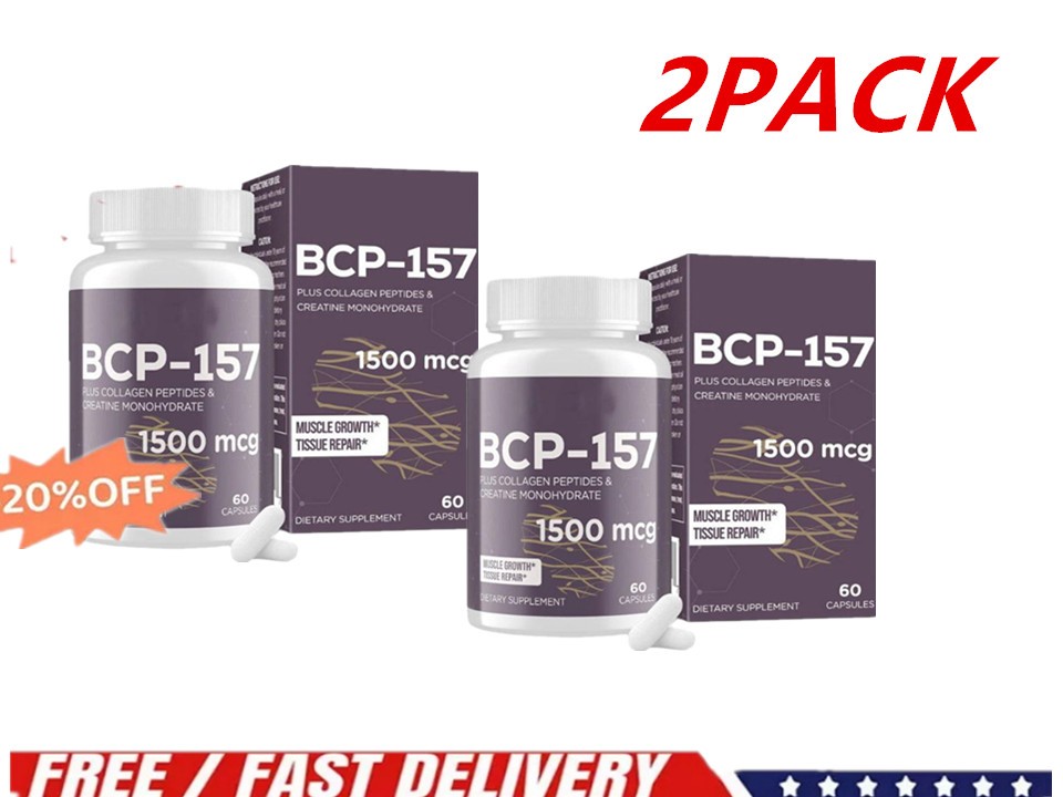 157 collagen Capsules, high|purity 2X peptide formula promotes muscle growth.
