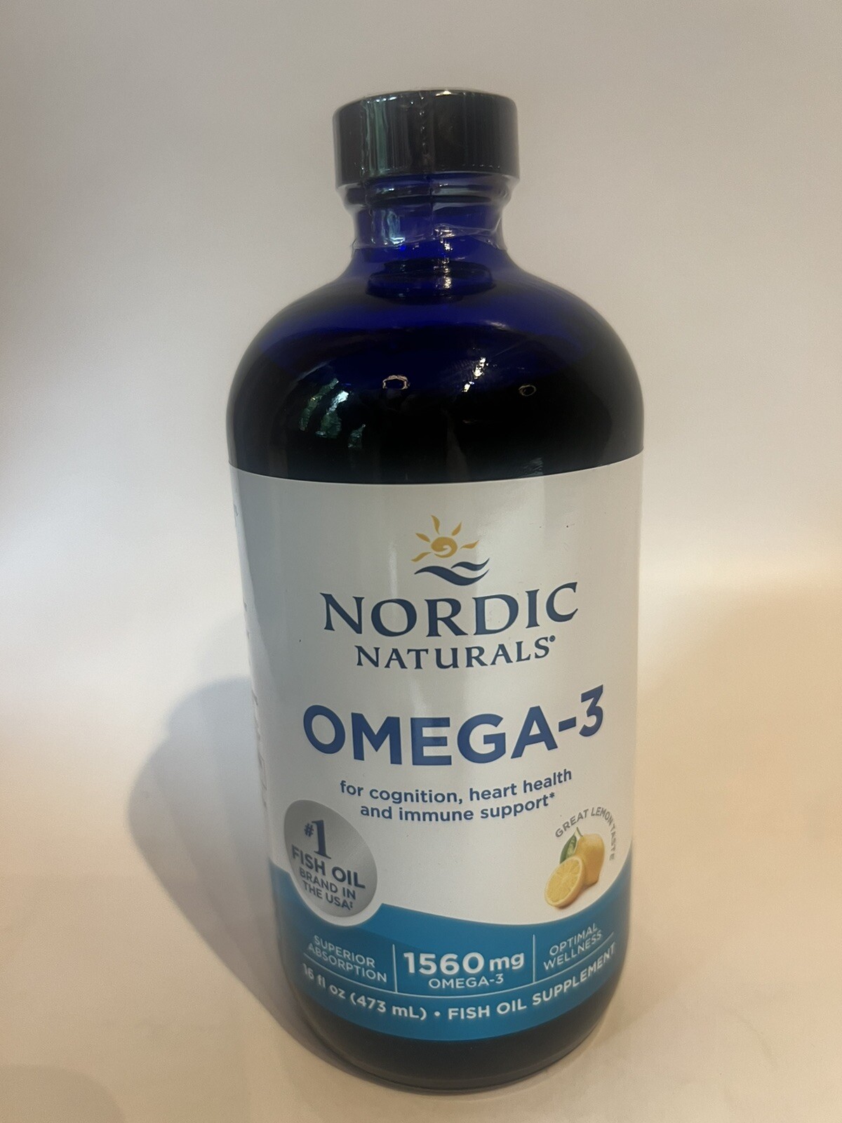 Nordic Naturals Omega 3 Lemon Cognition Heart Health & Immune Support 16Oz 7/26