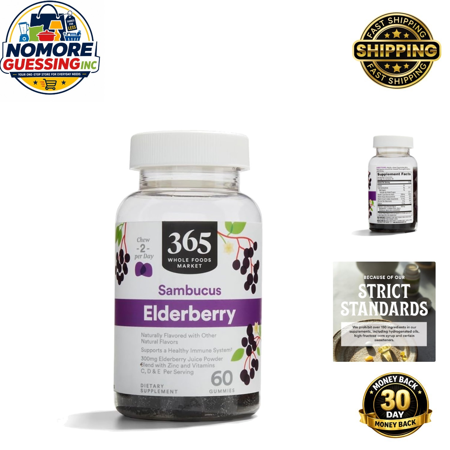 60 Elderberry Gummies for Daily Immune Health – Nourishing & Delicious