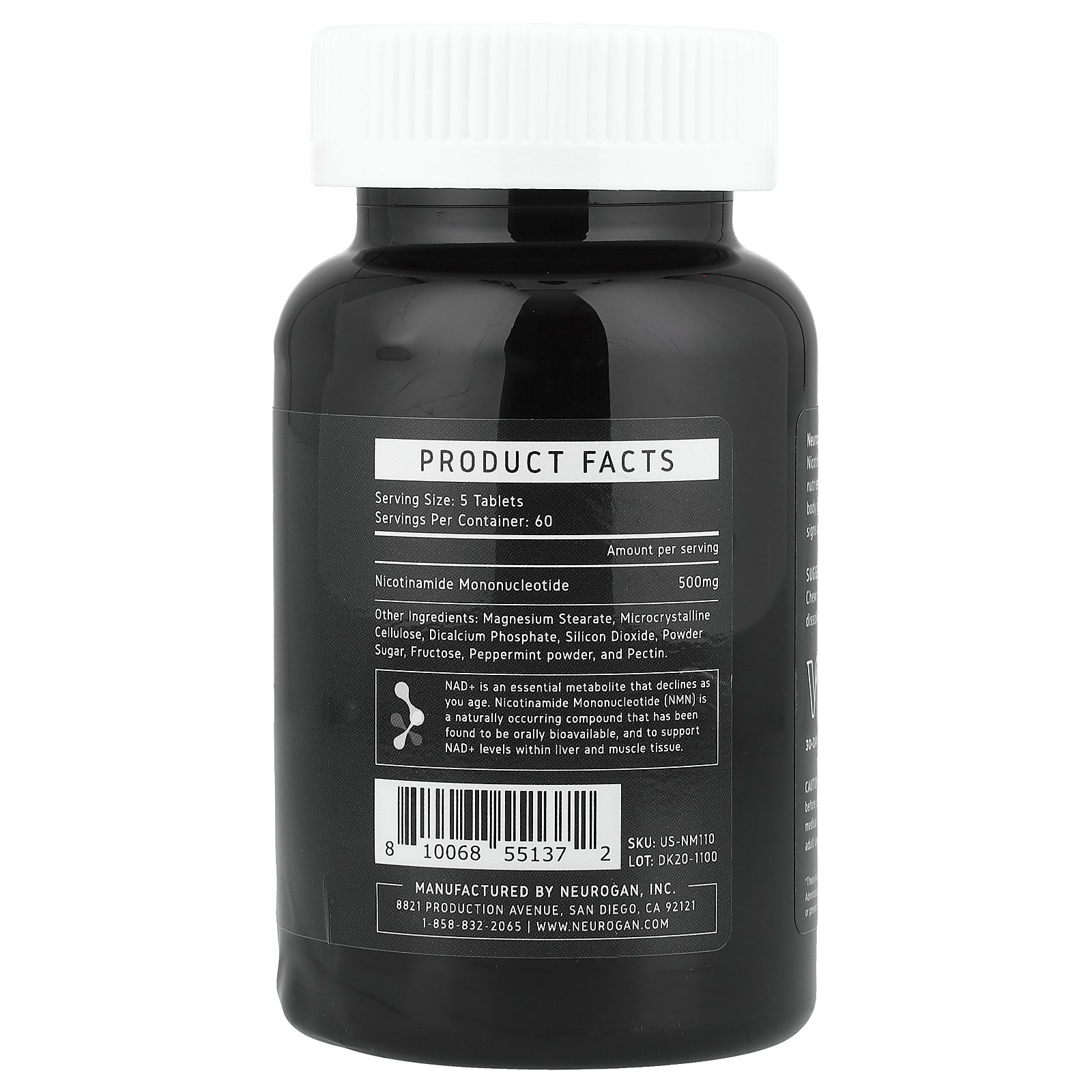 NMN, Mint, 300 Tablets (100 mg per Tablet)