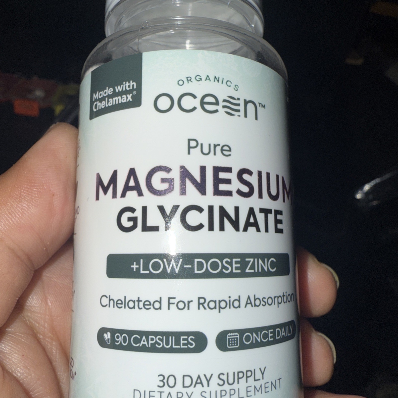 Organics Ocean pure Magnesium Glycinate 30 days supply brand new SEALED Exp 2/30