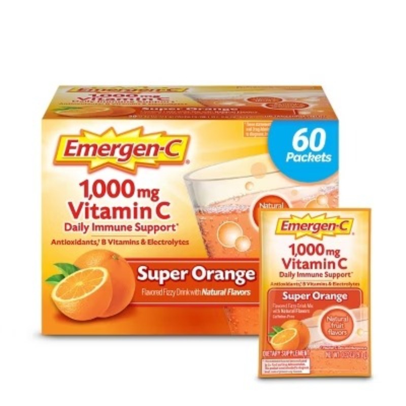 Emergen-C Vitamin C Drink Mix Packets – Super Orange