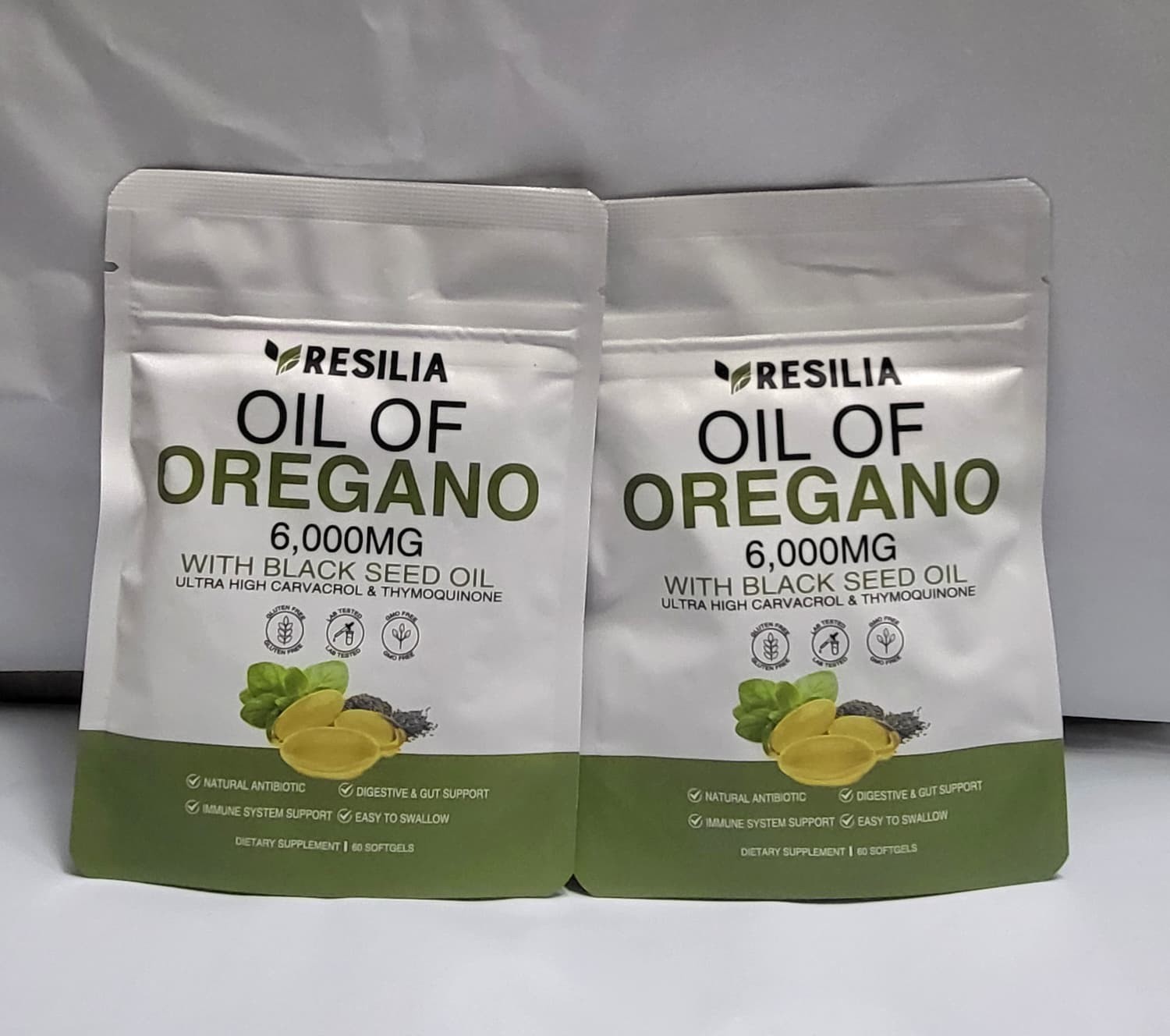 2 in 1 Oil of Oregano & Black Seed Softgels with Carvacrol , Immune Support