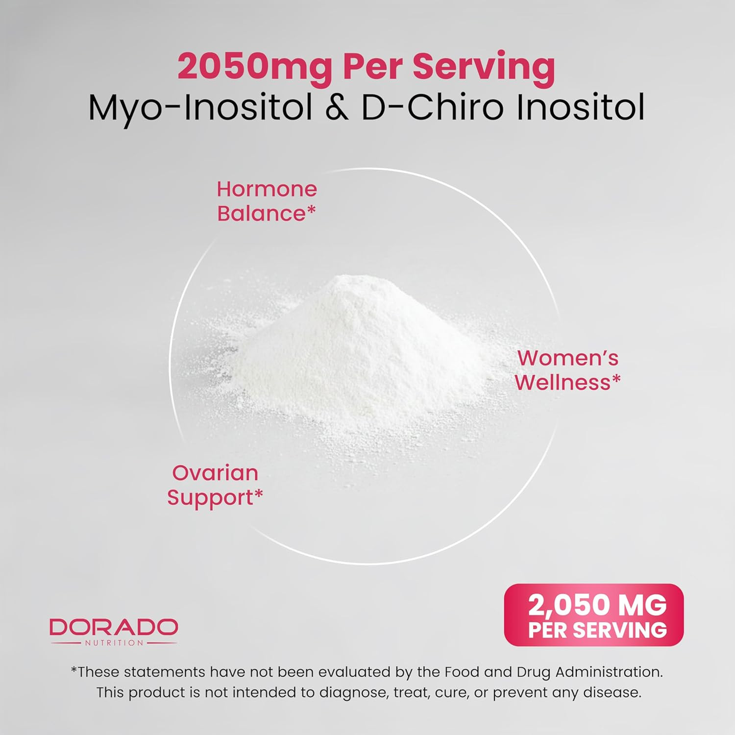 Myo-Inositol & D-Chiro Inositol Supplement Powder (2050Mg per Serving Ideal 40:1