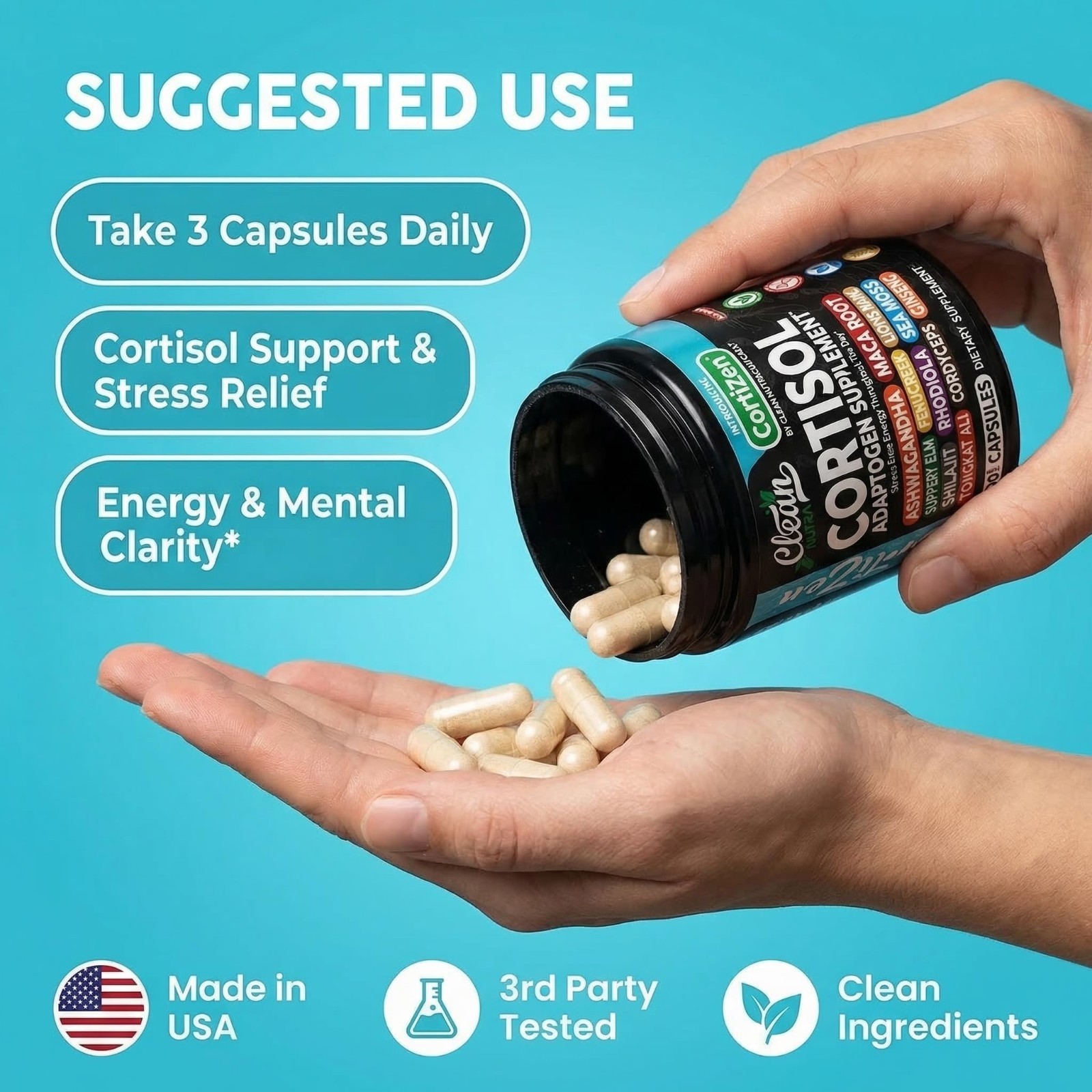 Cortisol Manager Supplements for Women | Maca, Ashwagandha, Detox & Stress Relie