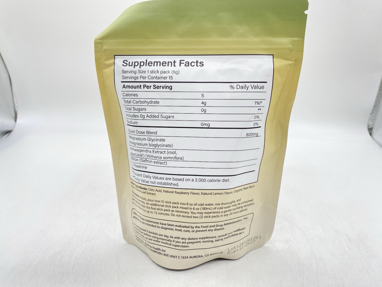 Quiet Dose Calming Tonic, Quiet Dose Drink with Magnesium Glycinate, Ashwagandha