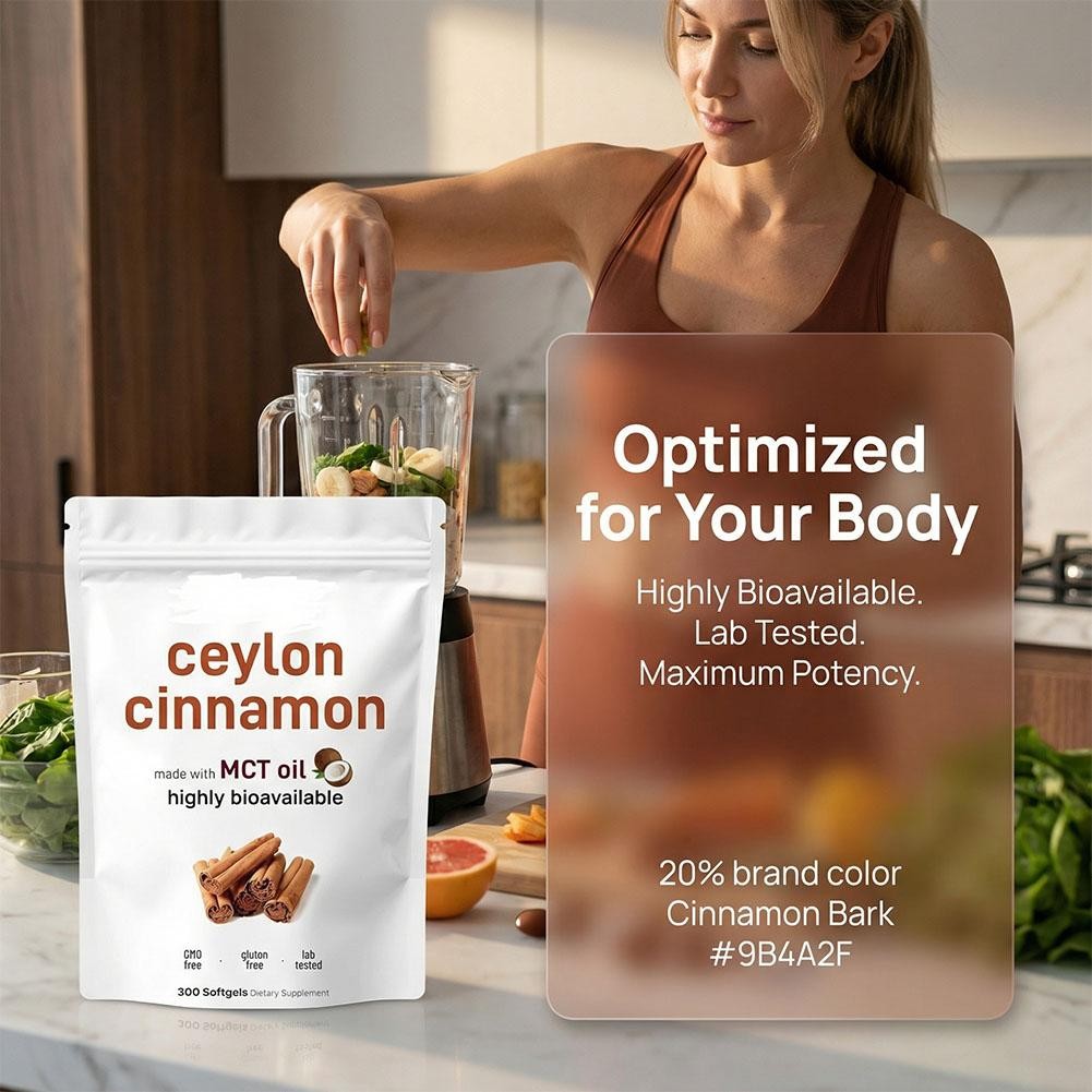2PACK 7200Mg Equivalent |300Softgels with MCT Oil|HighlyBioavail Ceylon Cinnamon