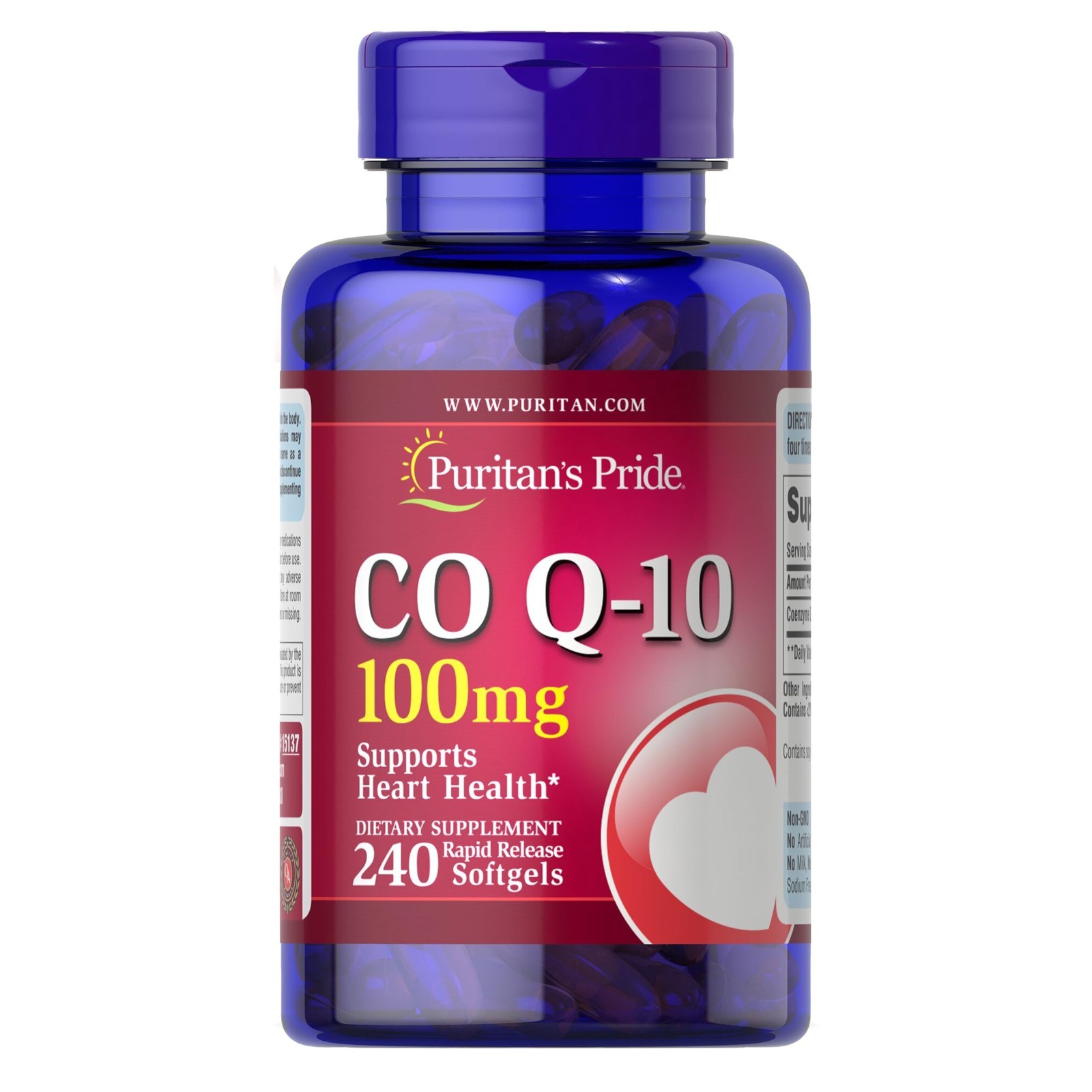Coenzyme Q10 100mg – 240 Rapid Release Softgels for Heart Health & Energy Boost