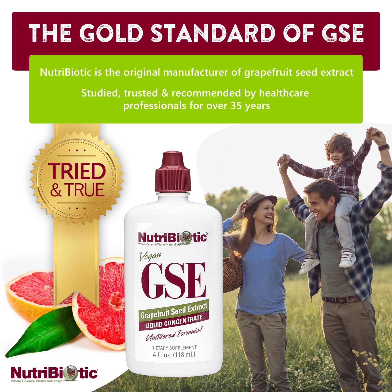 NutriBiotic GSE Liquid Concentrate -4 Fl Oz Broad-Spectrum Immune Support